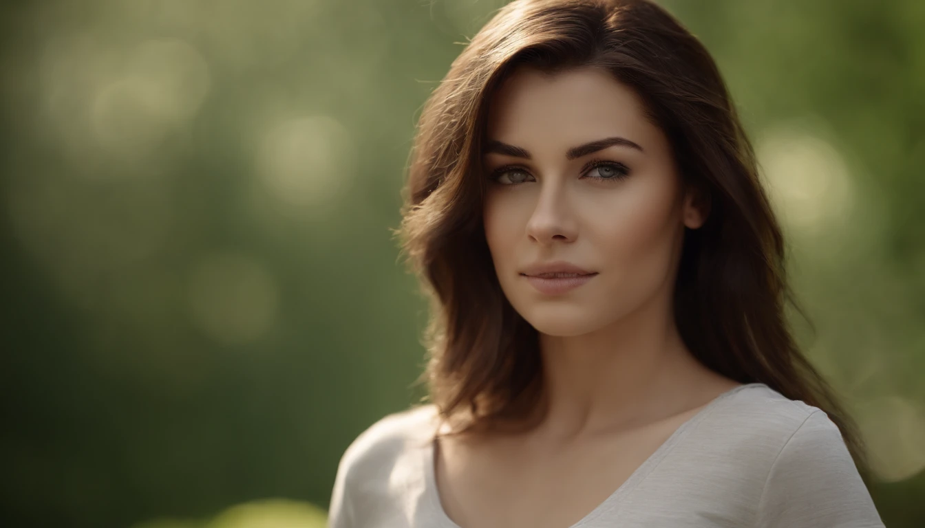 (Close-up, 20yr old,Female brunette hair,Back line,Sports short-sleeved clothes), ((Only the back is visible)),Ultra photo realsisim ,Lifelike texture, Dramatic lighting , cine still 800