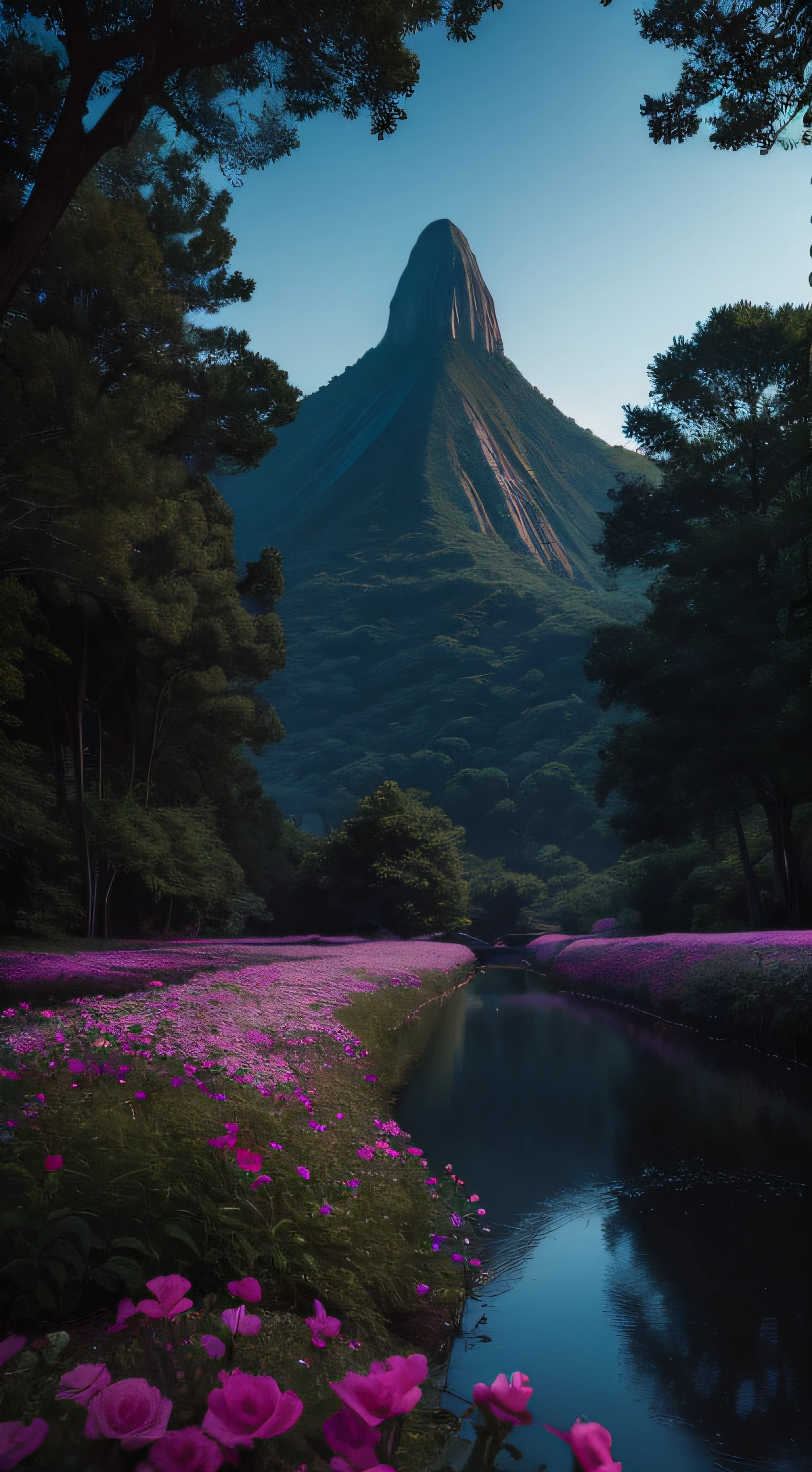 (extremadamente detallado, obra maestra, La mejor calidad, foto antigua, principios de siglo, VHS Aesthetics).(Mutante gritando. Depredador.) Another dimension. Epic flowers far away, organic trees with meat.