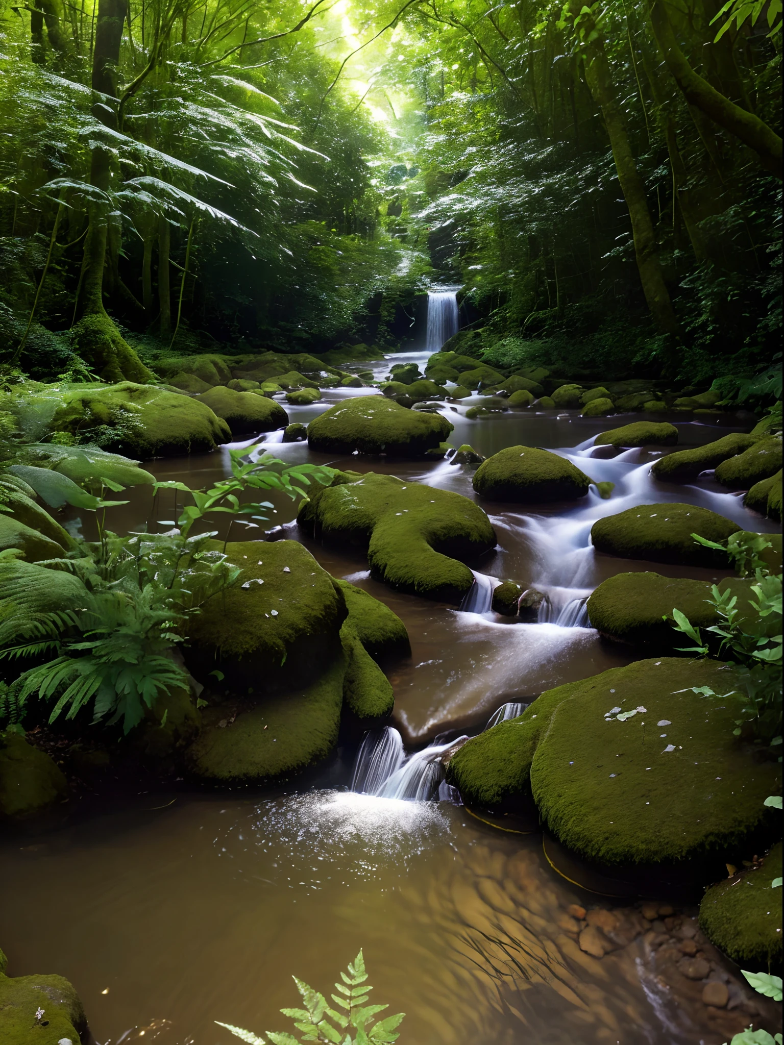 Masterpiece, Best quality, High quality, A high resolution, Extremely detailed, ambient soft lighting, 4K, 1 wandering female elf,
Outdoors, Nature, forest, Green trees, Grass, A plant, Flowers, River, Caustics, water flow, Ripples, waterfallr, pond, jungles, dense foliage, fern,
