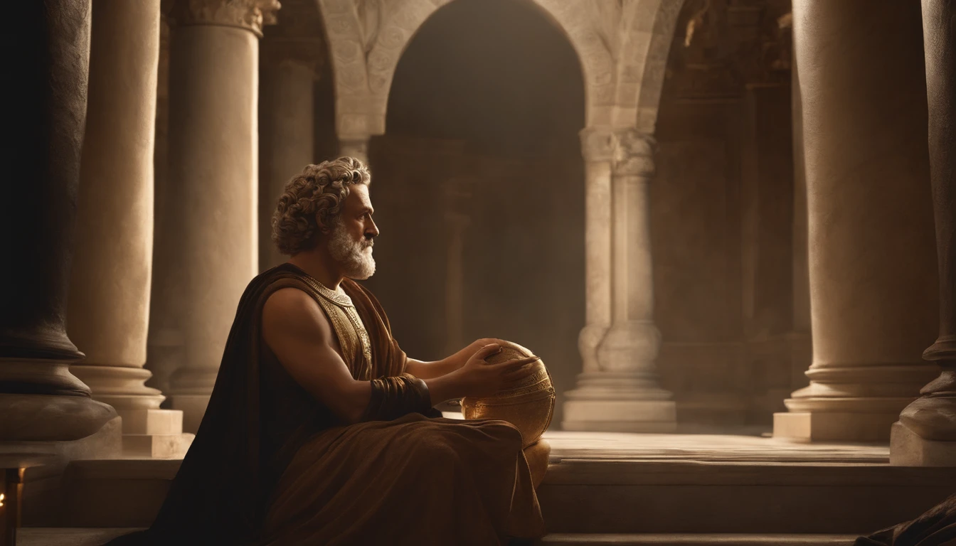 A visual contrast between Solomon choosing wisdom before the Lord and then Solomon giving in to the temptations of lust and the worship of other gods, illustrating the duality of his life.