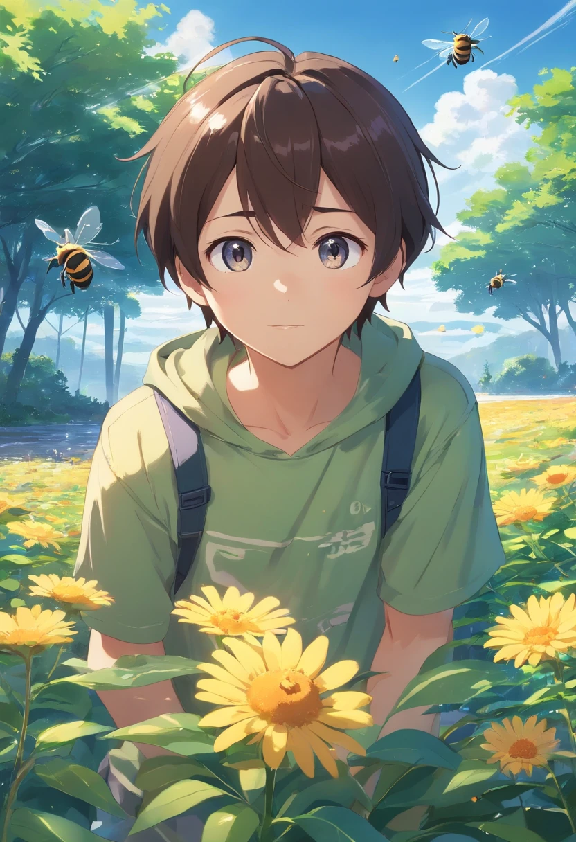 Characteristics: Thiago is a dark-haired teenager with bright eyes. He has had a special connection with bees and nature since he .
Ability: Thiago possesses the gift of enchanting and commanding bees. He can communicate with them, directing them for specific tasks and influencing their behavior.
Sofia:, Sony A7r, Lente 50mm, brilho matinal, 8k