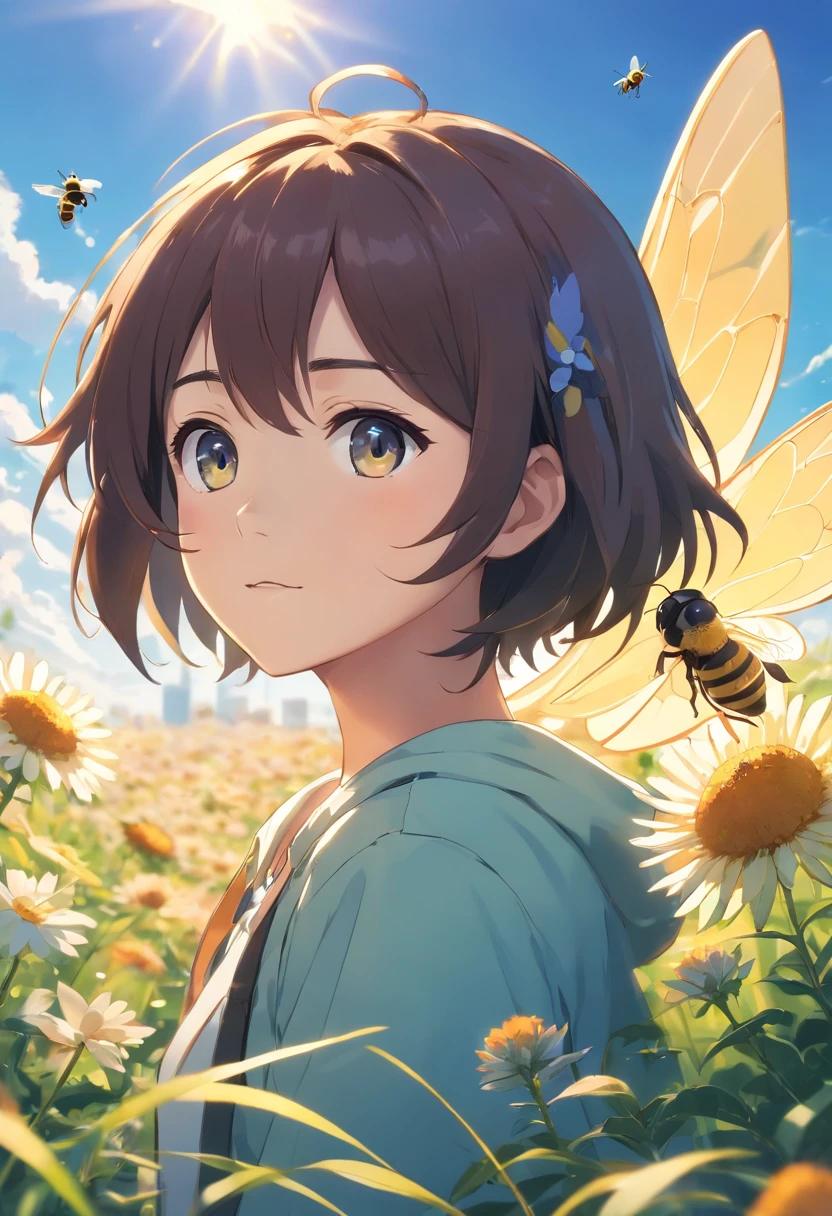 Characteristics: Thiago is a dark-haired teenager with bright eyes. He has had a special connection with bees and nature since he was young.
Ability: Thiago possesses the gift of enchanting and commanding bees. He can communicate with them, directing them for specific tasks and influencing their behavior.
Sofia:, Sony A7r, Lente 50mm, brilho matinal, 8k