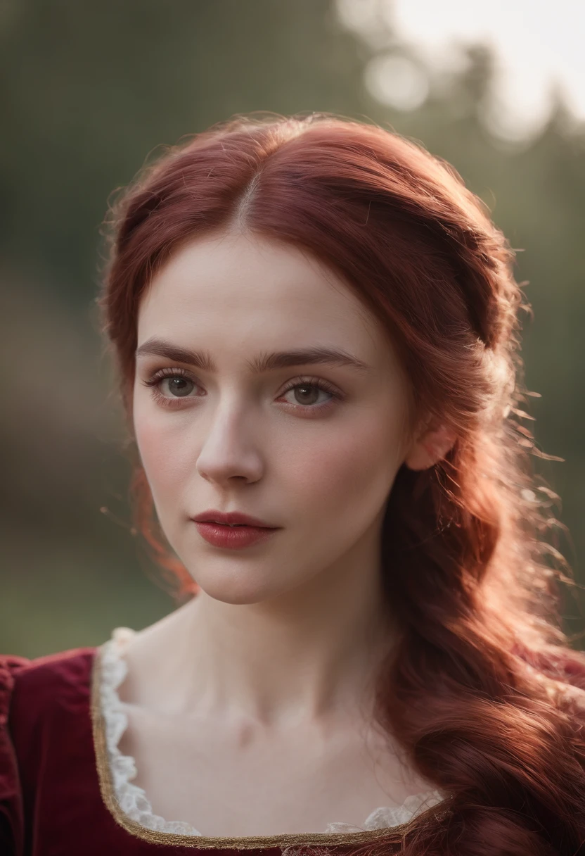 (((A deep reddish wound runs through his left cheek))) teint clair, woman about 19 years old, cheveux blancs naturels, Yeux verts distinctifs, Wearing kohl, mince et gracieux, beau, Candlelight in a medieval setting, Mise au point ultra nette, Realistic shooting, Medieval women's clothing, Tetradic colors (cicatrice:1.4)