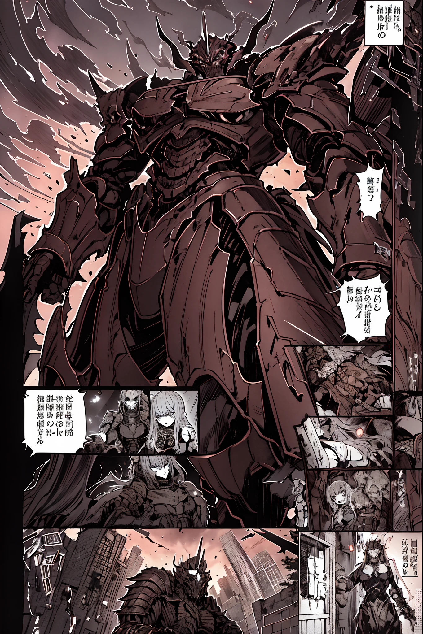 Setting: A desolate, post-apocalyptic cityscape, with towering ruins and a blood-red, stormy sky.
Character: "Metal Madden," a hulking Chaos Warrior clad in dark, intricately designed armor, adorned with skulls and horns. He wears a terrifying skeleton mask.
Action: Metal Madden stands amidst the chaos, gripping a massive great sword in his hand, his stance imposing and powerful.
Dialogue Box: Metal Madden's voice echoes through the desolation, "In this forsaken realm, I am the harbinger of chaos and destruction."