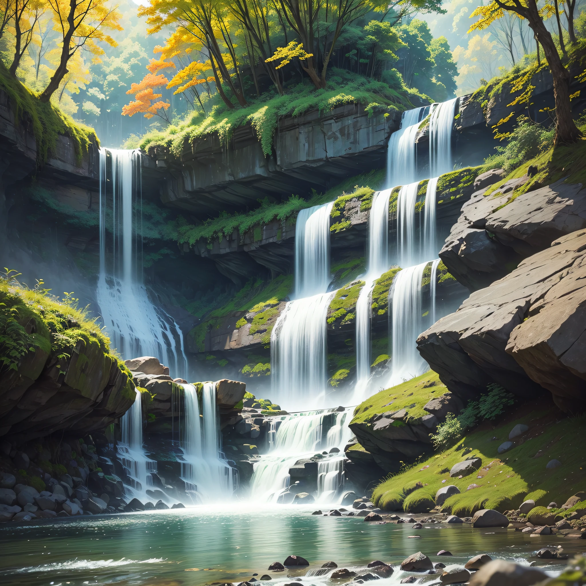 waterfall, water, nature, river, cascade, landscape, stream, falls, fall, forest, rock, stone, green, park, flowing, natural, flow, spring, beauty, travel, beautiful, summer, wet, waterfalls, rocks