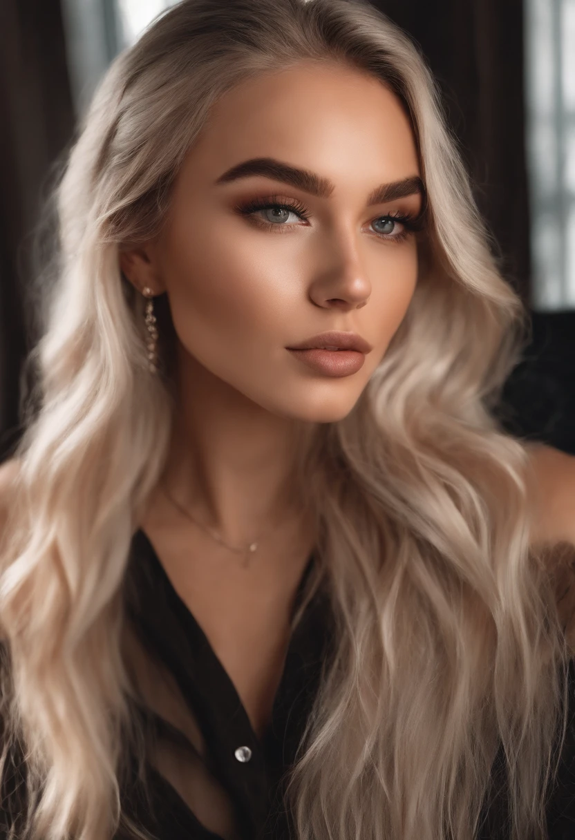 raw photo, (8K, best quality:1.2), (masterpiece:1.37), (photo, photorealistic:1.37), (ultrahigh-res), full body, photography, lady, long hair, white hair, gorgeous, city girl, western, good looking dress for a party, hot girl, midsize boobs, natural dry skin, skin texture, posing at a night party, nice view(masterpiece), makeup, cosmetics, looks into the camera, eye contact, facial expression, very detailed facial features, symmetrical eyes, symmetrical face, photorealistic, photography, contour light, path tracing, best quality, high resolution, extremely detailed, blurred background, depth of field, cinematic lighting, specular lighting, volumetric face light, photographed by Canan EOS R6, 135mm, 1/1250s, f/2.8, ISO 400, ultrarealistic, hyperealistic, realistic shadows, with a shallow depth of field, 40 k,HDR, 8k soft lighting, cinematographic, absolute realistic, film grain, SFW