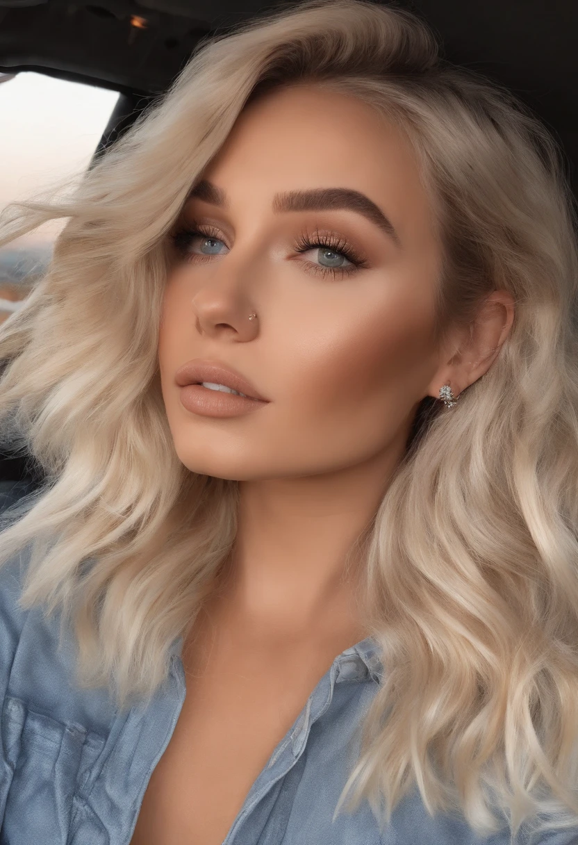 realistic, white, 20 year old, female, instagram influencer, best quality, blonde, 1 girl