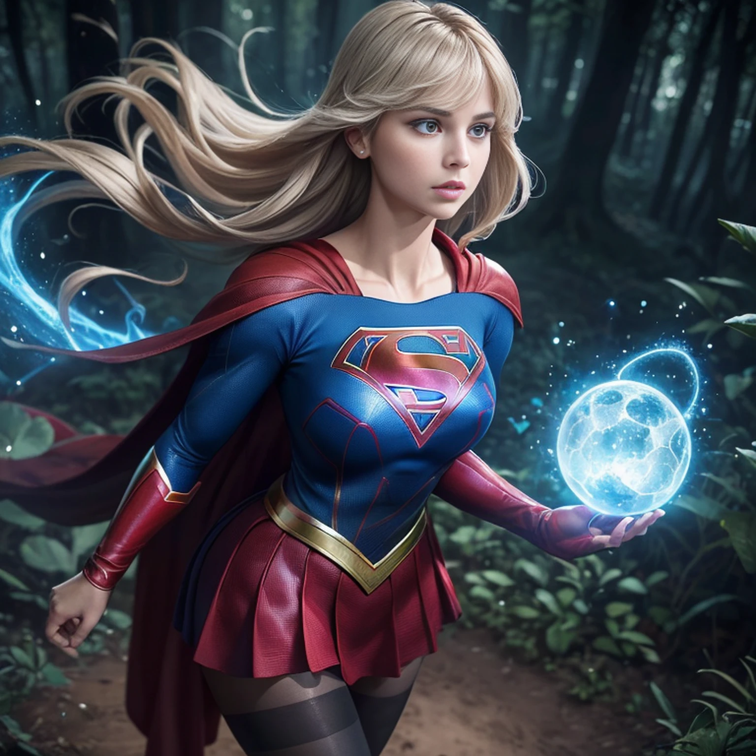 (((Make the most of the original image)))、(((fantasia de supergirl)))、(((cabelos escuros lustrosos)))、(((sofrimento)))、(((The feet must necessarily be worn with black pantyhose)))、(((You need to wear red boots)))、((Qualidade de imagem superior、8k))、((qualidade superior、8k、obra prima:1.3))、foco nítido:1.2、mulher bonita com forma de corpo perfeita:1.4、Abs esguio:1.2、((camadas-Corte、peito grande:1.2))、um corpo molhado:1.5、Highly detailed facial and skin texture))), ((Olhos detalhados, Olhos de alta qualidade, Rosto de alta qualidade)), vestido azul claro extremamente complexos, magical robes), magia, (dramatic), epic, campo de flores, profundidade de campo, bokeh, 4k, gotica, cinzas, particules))