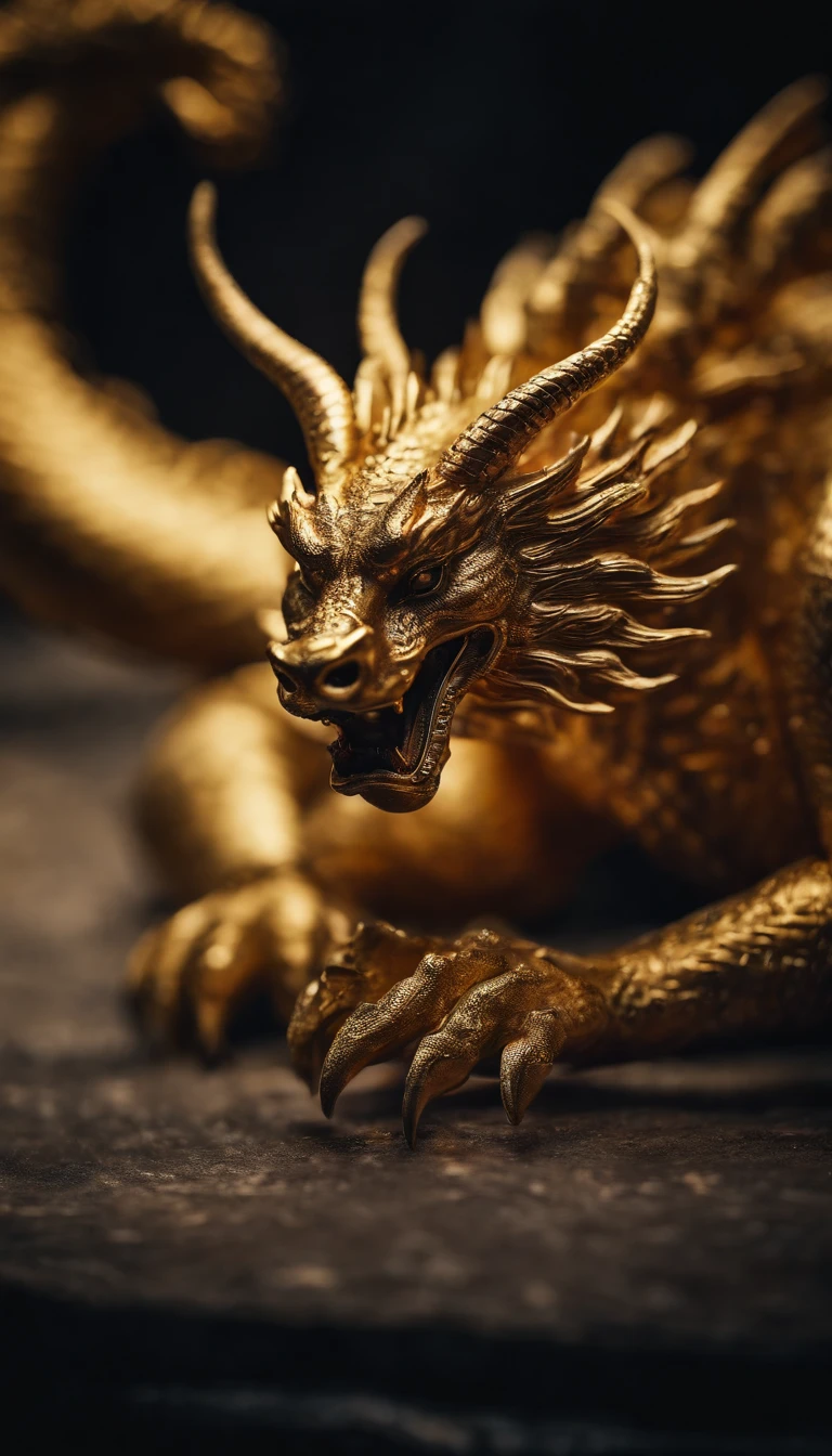 Golden Dragon Carrying Good Luck