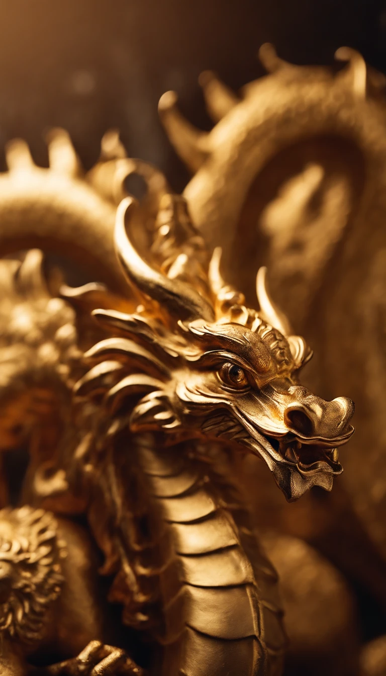 Golden Dragon Carrying Good Luck