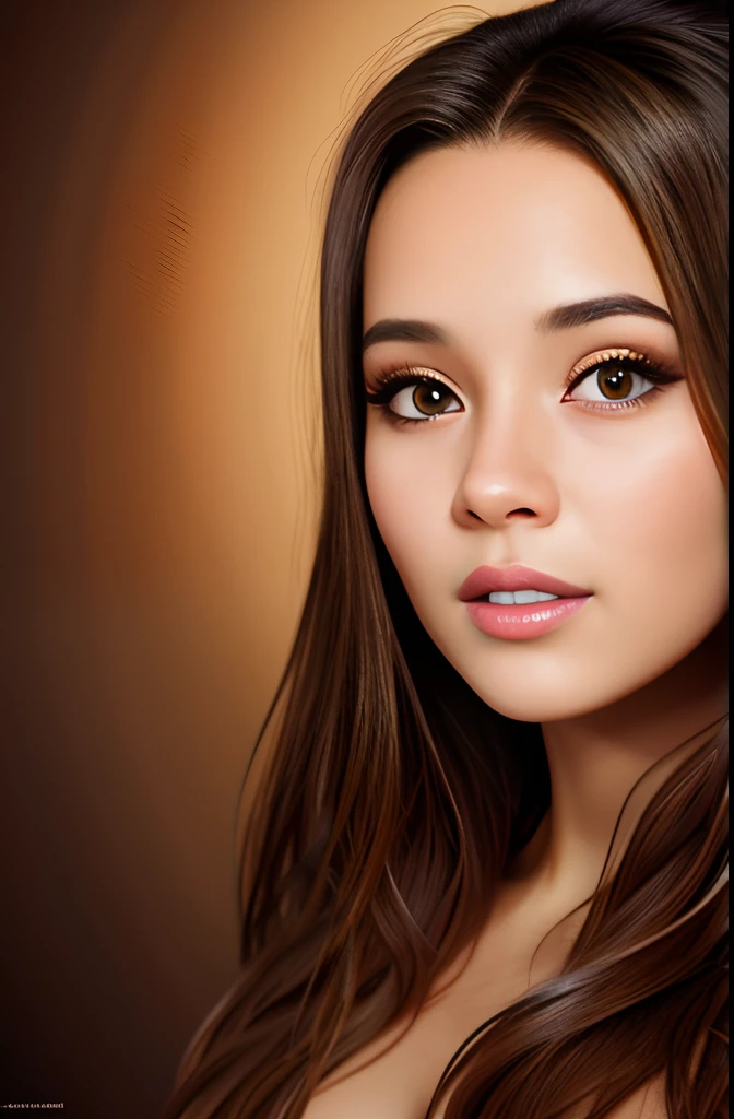 photo realistic woman, woman brown eyes, brown hair, ultrahd, surrealistic style, angel, detailed face