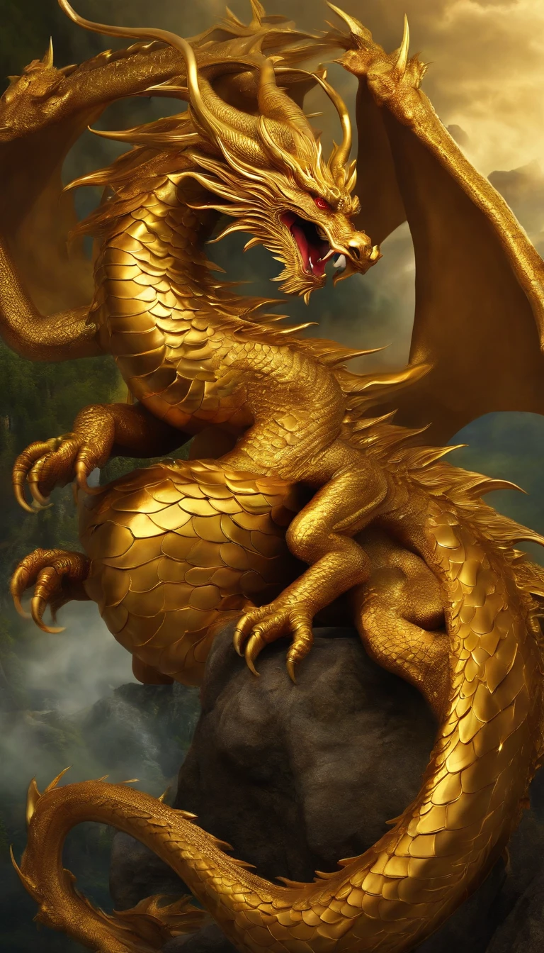 gold dragon, gold scales, baby dragon, cute