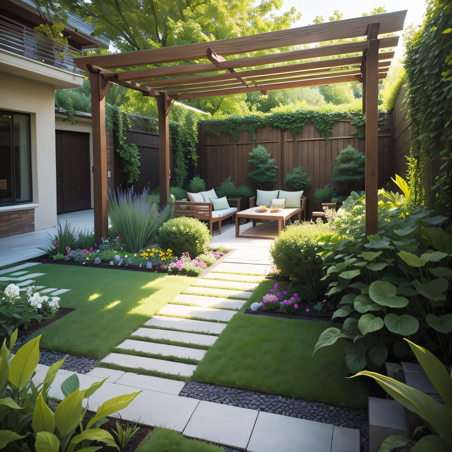 Informal garden with Creating Restful Spots