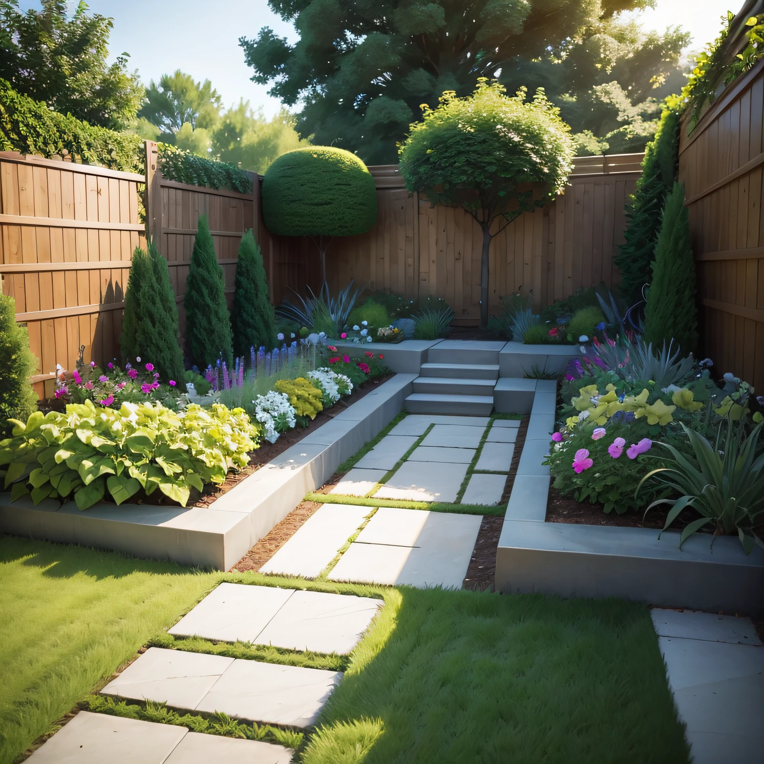 Informal garden with Finishing Touches