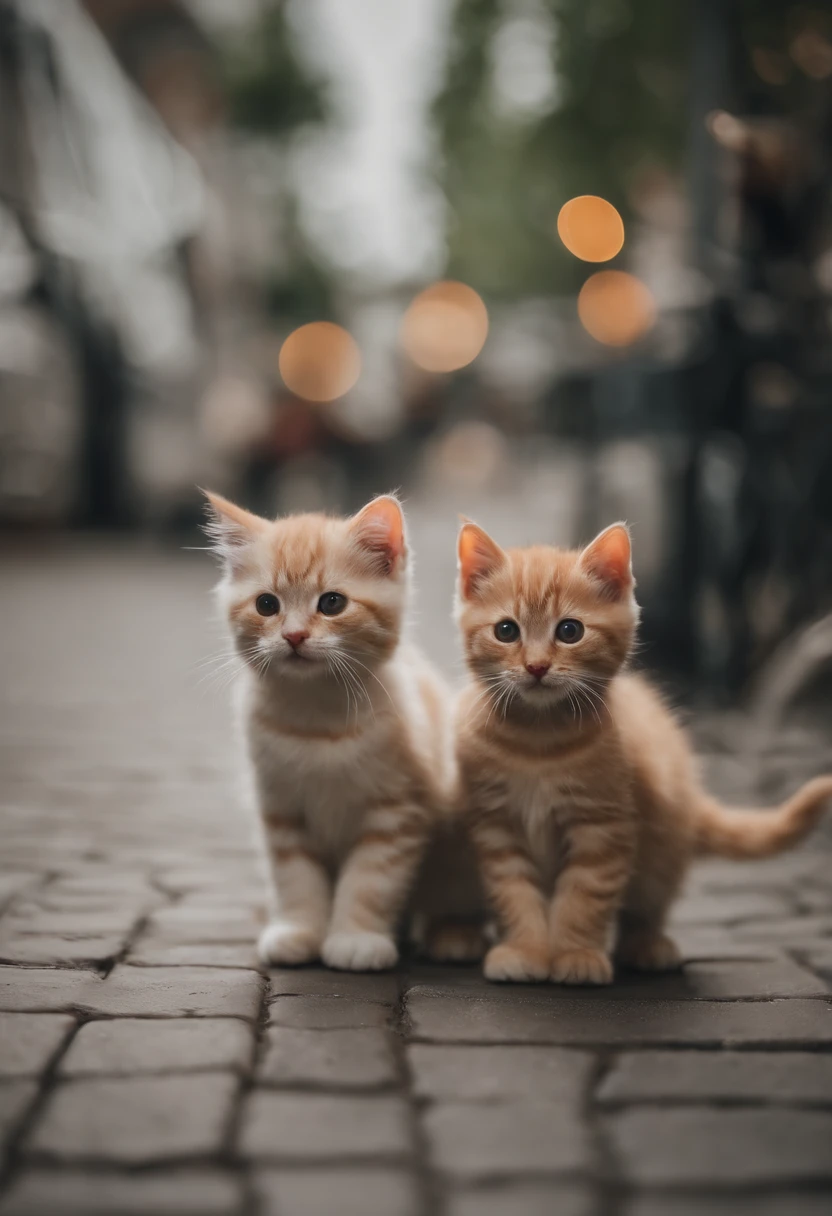 I have two small kittens, a cute little cat, cute kittens, Cutest, Incredibly cute, Adorable and cute, And cute and lovely. They are walking down the street with backpacks, Walking together, commute, Proudly walk down the street, And the cat is walking. They are cute in the style of 🍂 and 🍁, Adorable and cute, Cute and adorable, oh, nice and cute. They are known as real-life Tom and Jerry.