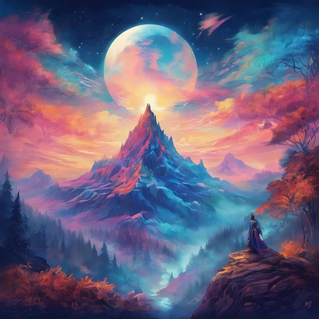 mountain, no human, scenery amazing, forest, blue sky.
