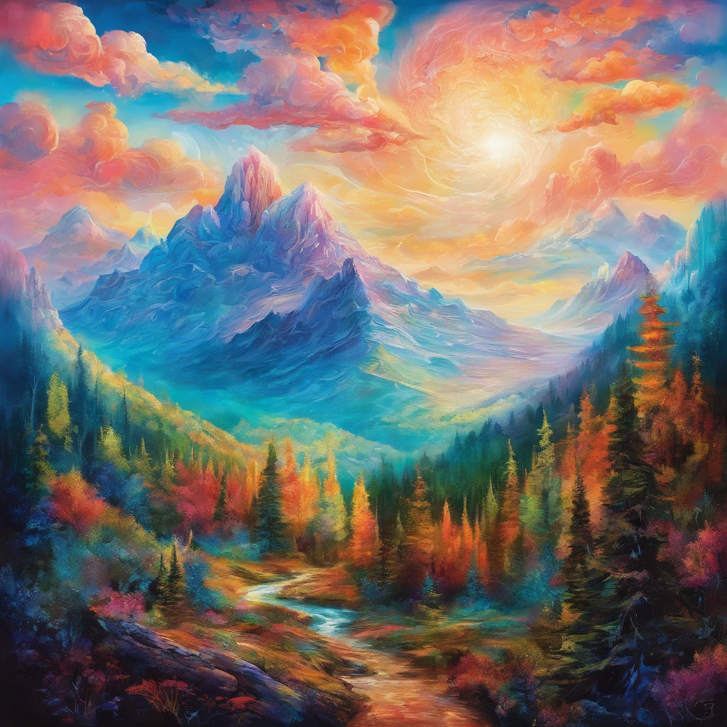 mountain, no human, scenery amazing, forest, blue sky.