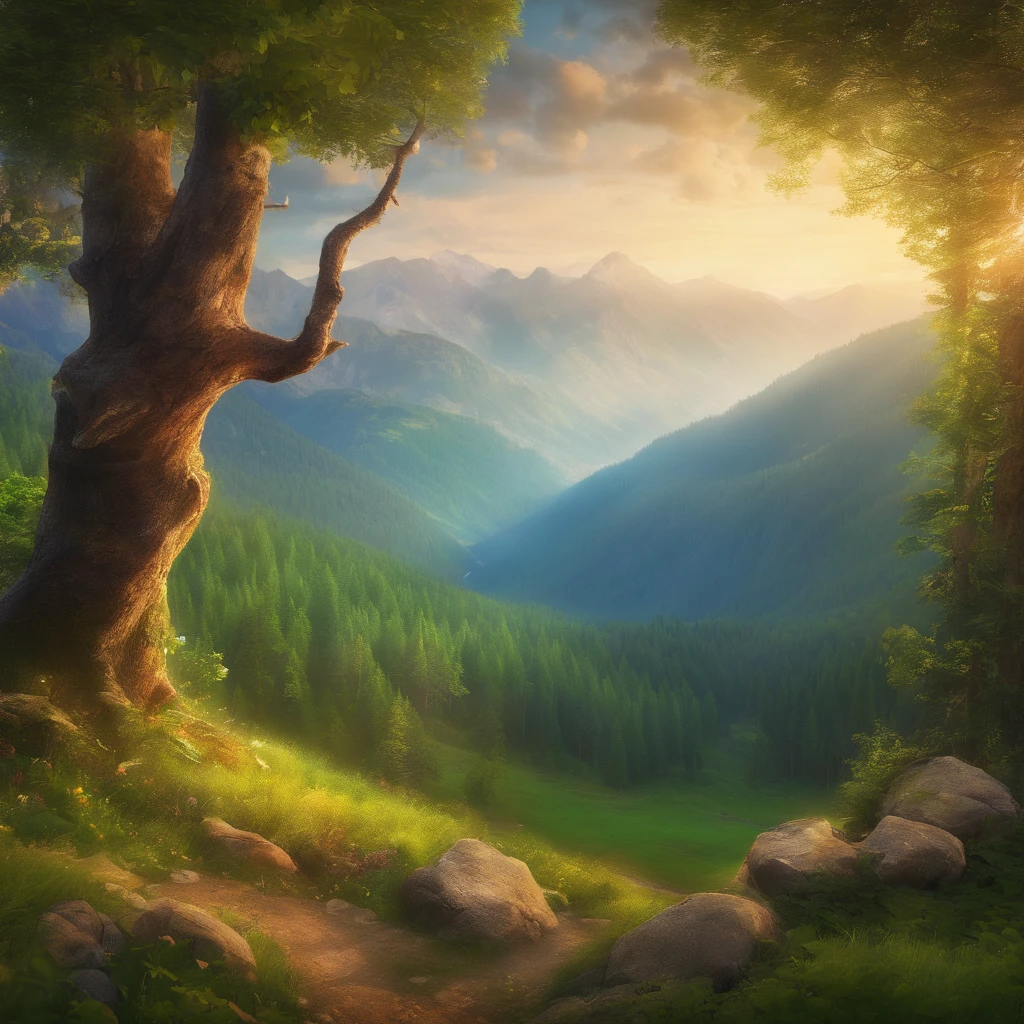 Magnificent view，Forest mountain landscape photography，Nature.