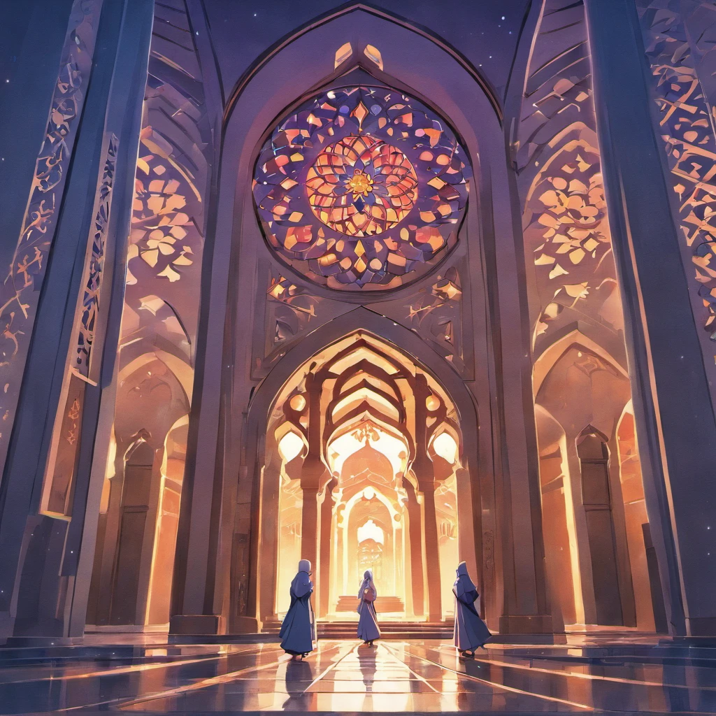 mosque, beatiful skies.