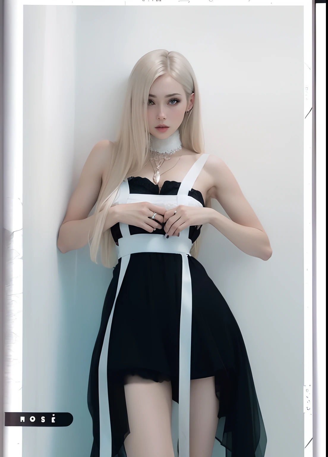 A woman wearing a sexy lingerie