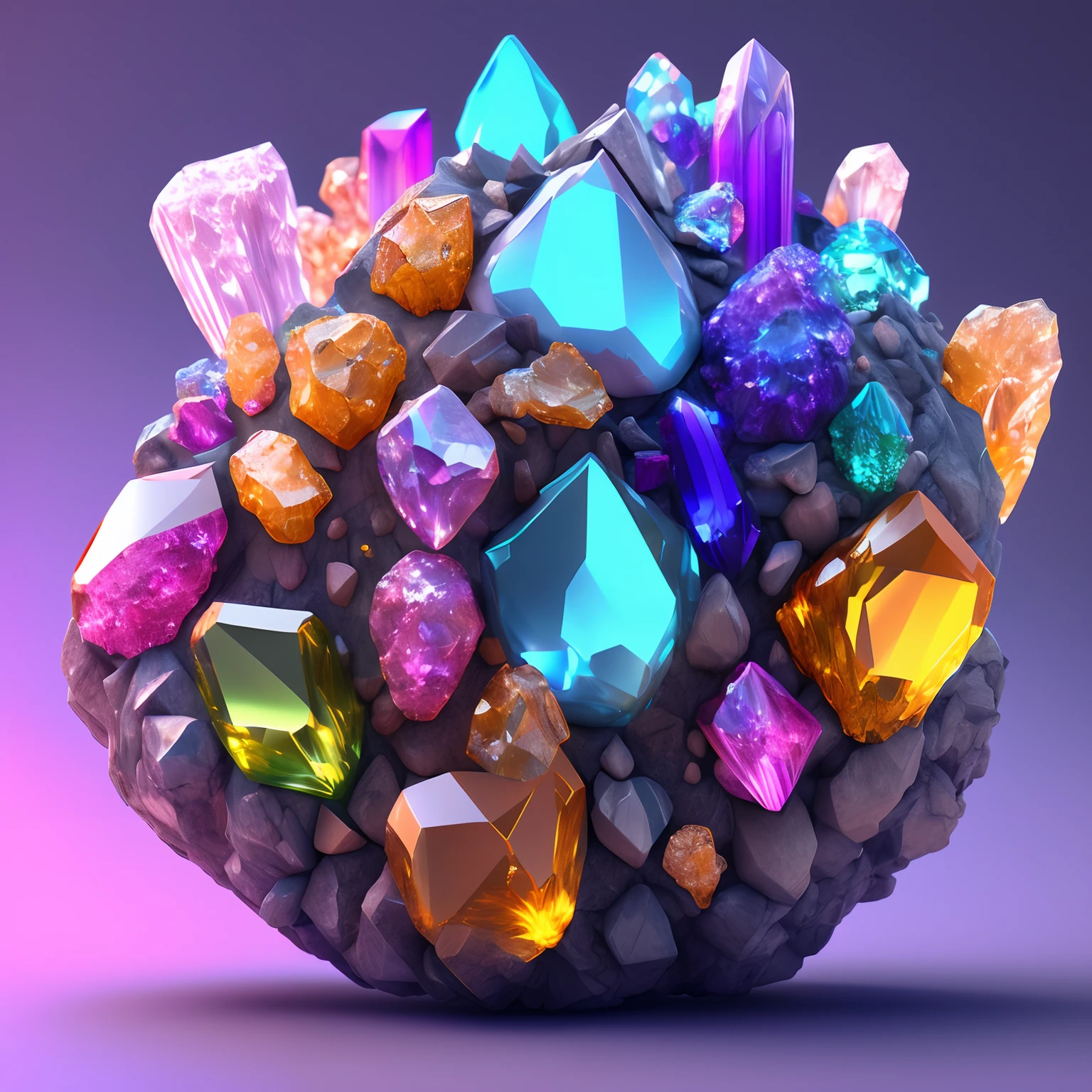 dreamlikeart beautiful mineral, rainbow crystals, ultra detailed, incredible lighting, hyper detailed, 8k, unreal engine 5, 3d render