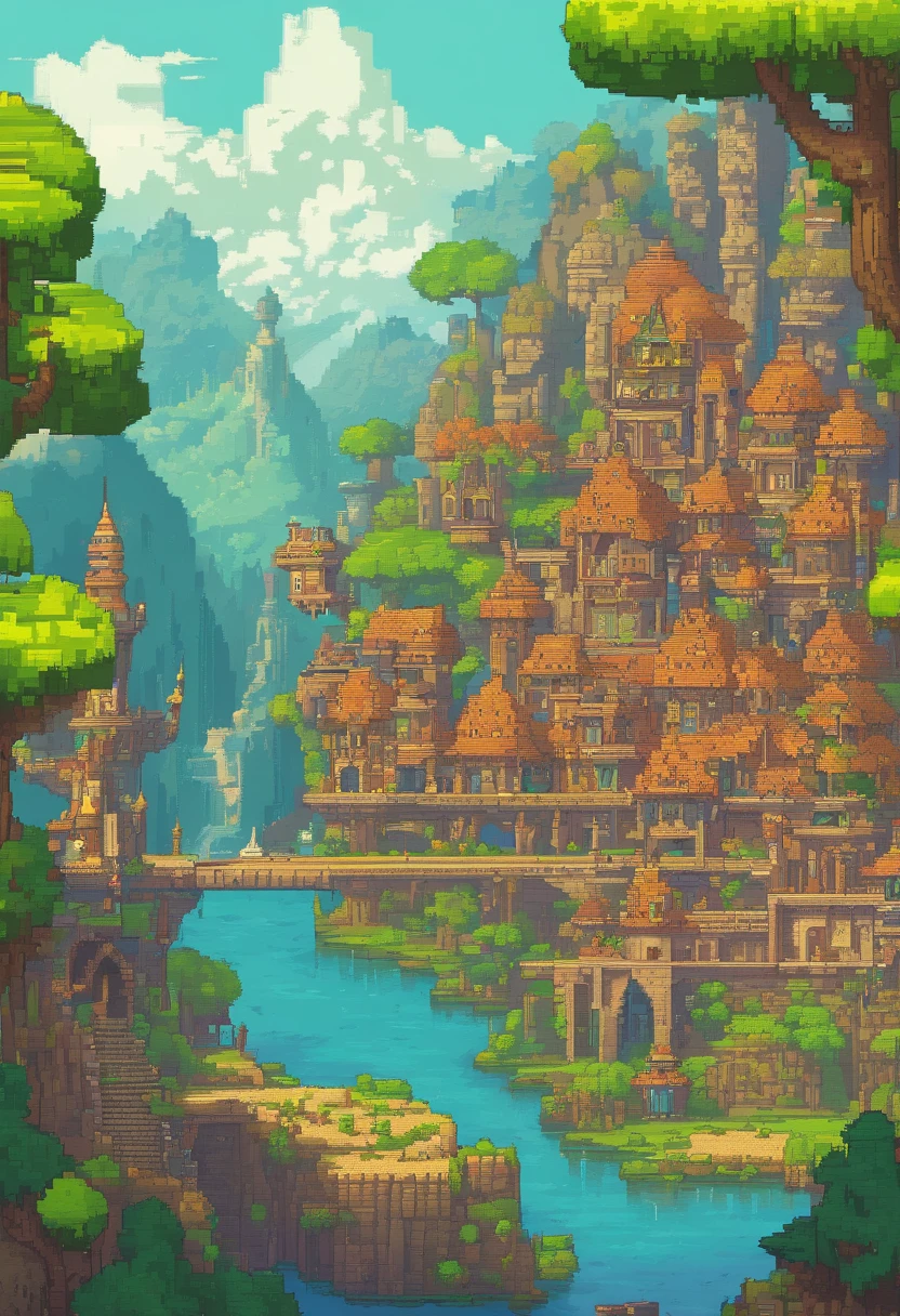 fantasy world, wonderful, full of fantasy and FICTION, Coloring, low luminosity, Medium brightness (artwork), landscape presents a civilization mixed with medieval and futuristic, beautiful