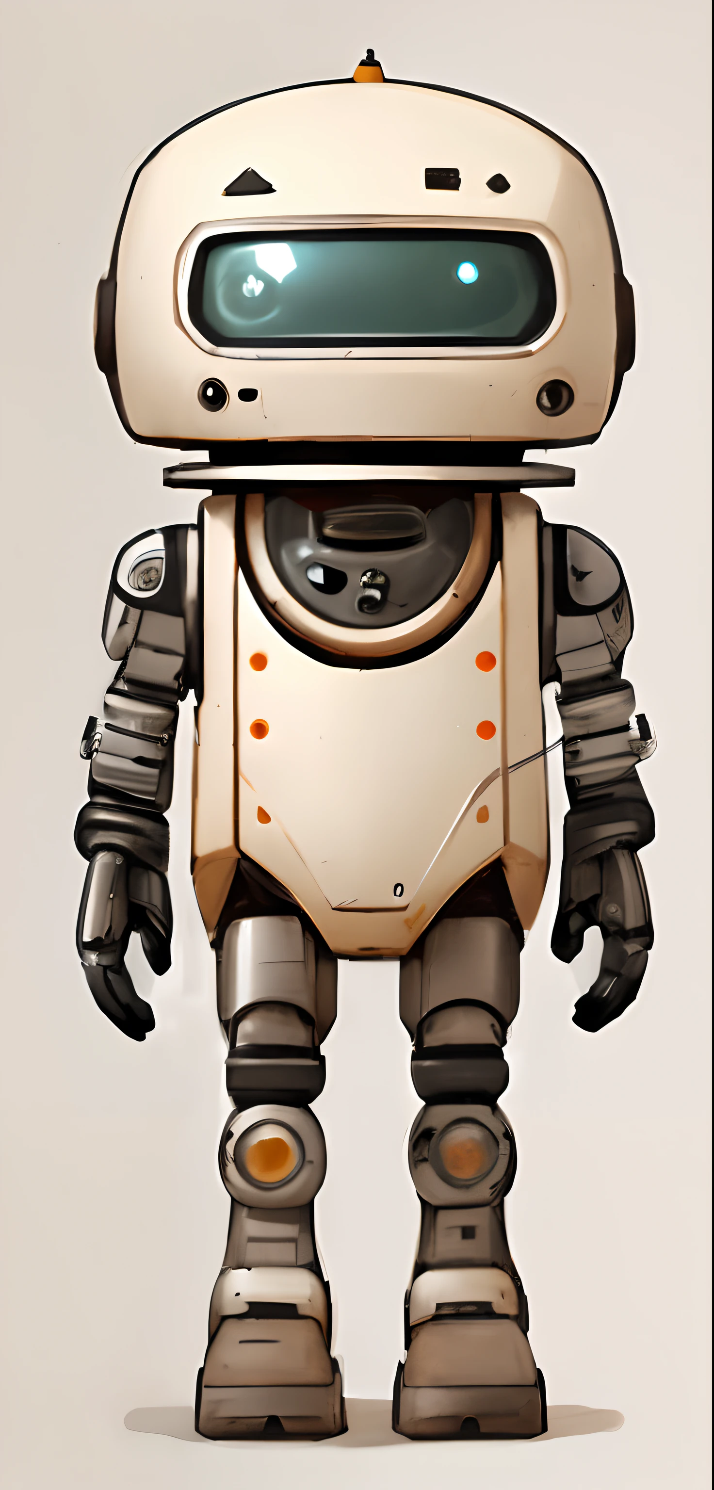 Cartoon robot on white background, Beautiful robot character design, Robot design, tintoy characterdesign robot, Cute robot, robot portrait, Concept robot, robot body, dusty space suit, pit droid, anthropomorphic robot [ thing ], robot concept art, steampunk robot, sci - fi character, portrait of a robot, mechanoid, robot suit, high qulity