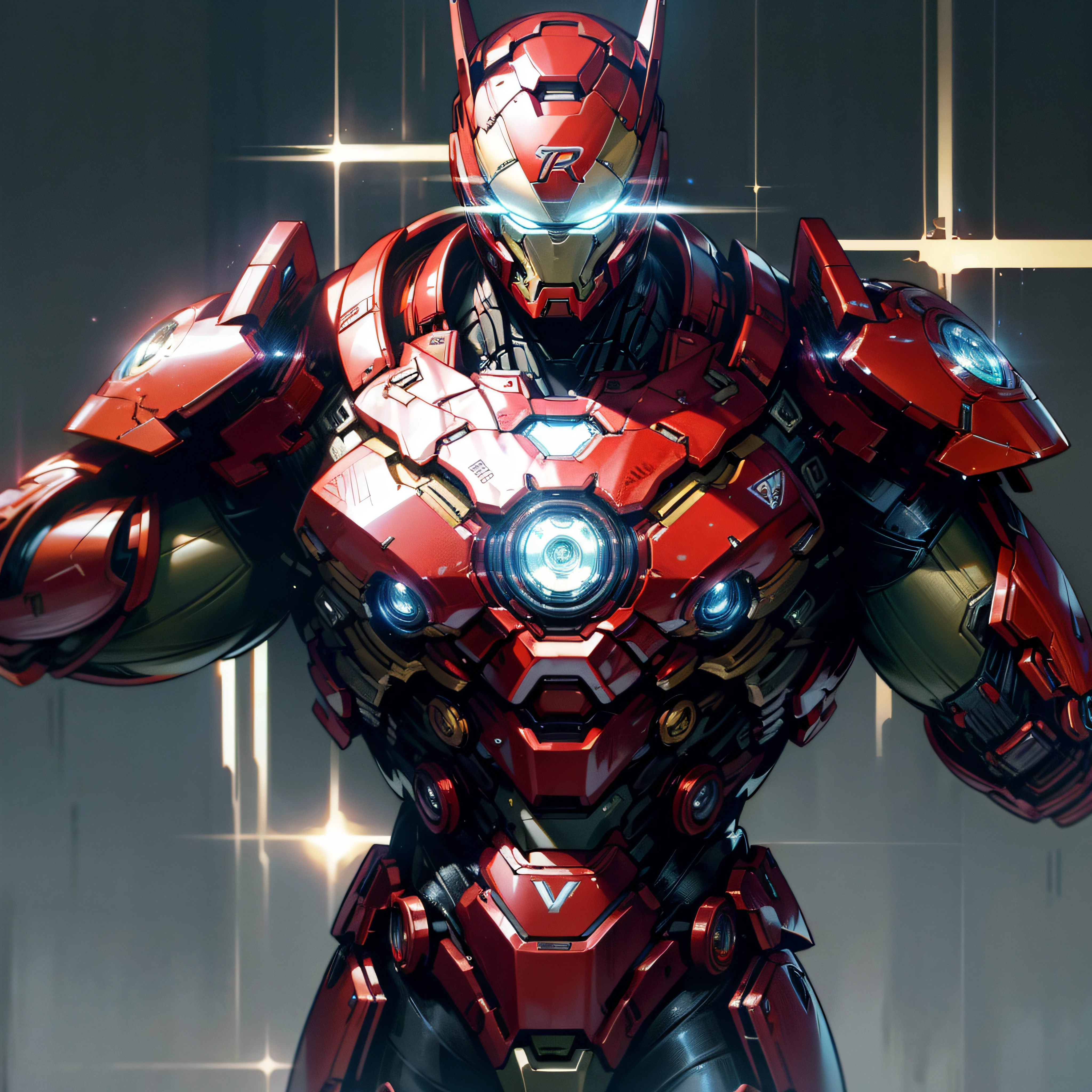 Iron Man DC Comics Cyber Punk Style (Masterpiece) (Best Quality) (Detailed) (8K) (HDR) (Wallpaper) (Cinematic Lighting) (Sharp Focus) (Intricate)