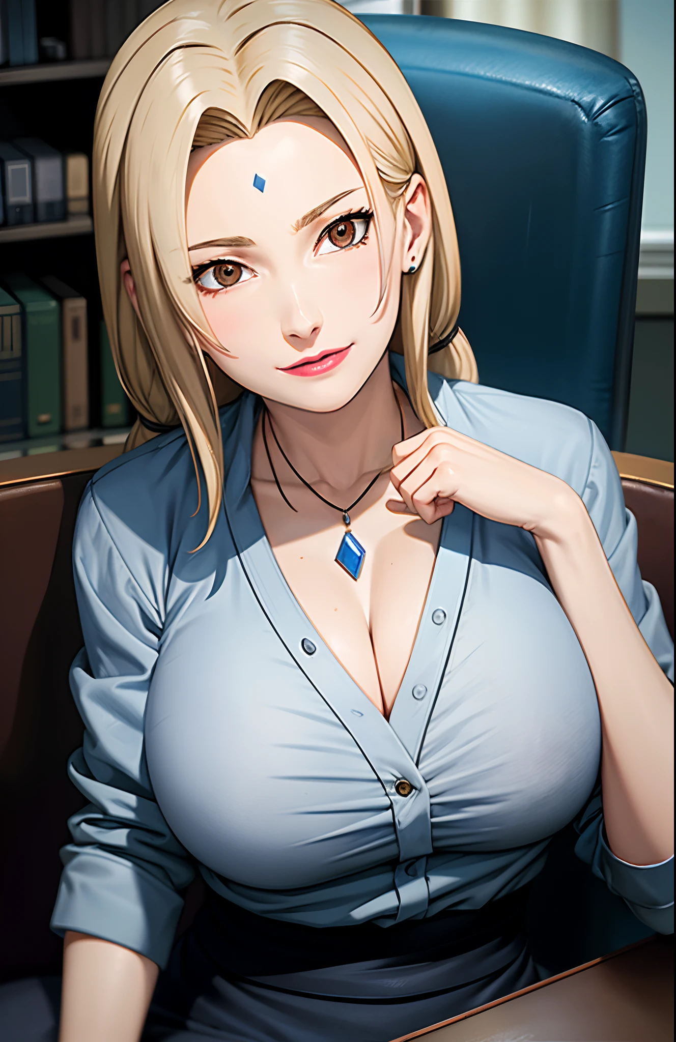 ((OFFICE SEXY TRAJE))(enormes tetas), escote, buena anatomia Film movie still, tsunade 、Se destaca、30 years、piel palida、sonrisas inocentes、(A detailed Face)、(piel detallada)、wet, Los detalles son complejos、Shallow depth oF Field、[volume Fog]、movie lighting、ReFlectors、una Canon EOS R5、lente de 50 mm、F / 2.8、shot at 8k resolution、de cerca, inside the room, escritorios, verdor, ((huge tits)), tongue out, tongue out, tongue out, makeup, light smile, wince, hair flower, maid headdress, jewelry, blunt bangs, braided ponytail, parted bangs, twin braids, very long hair, embarrassed, UHD, retina, super detail
