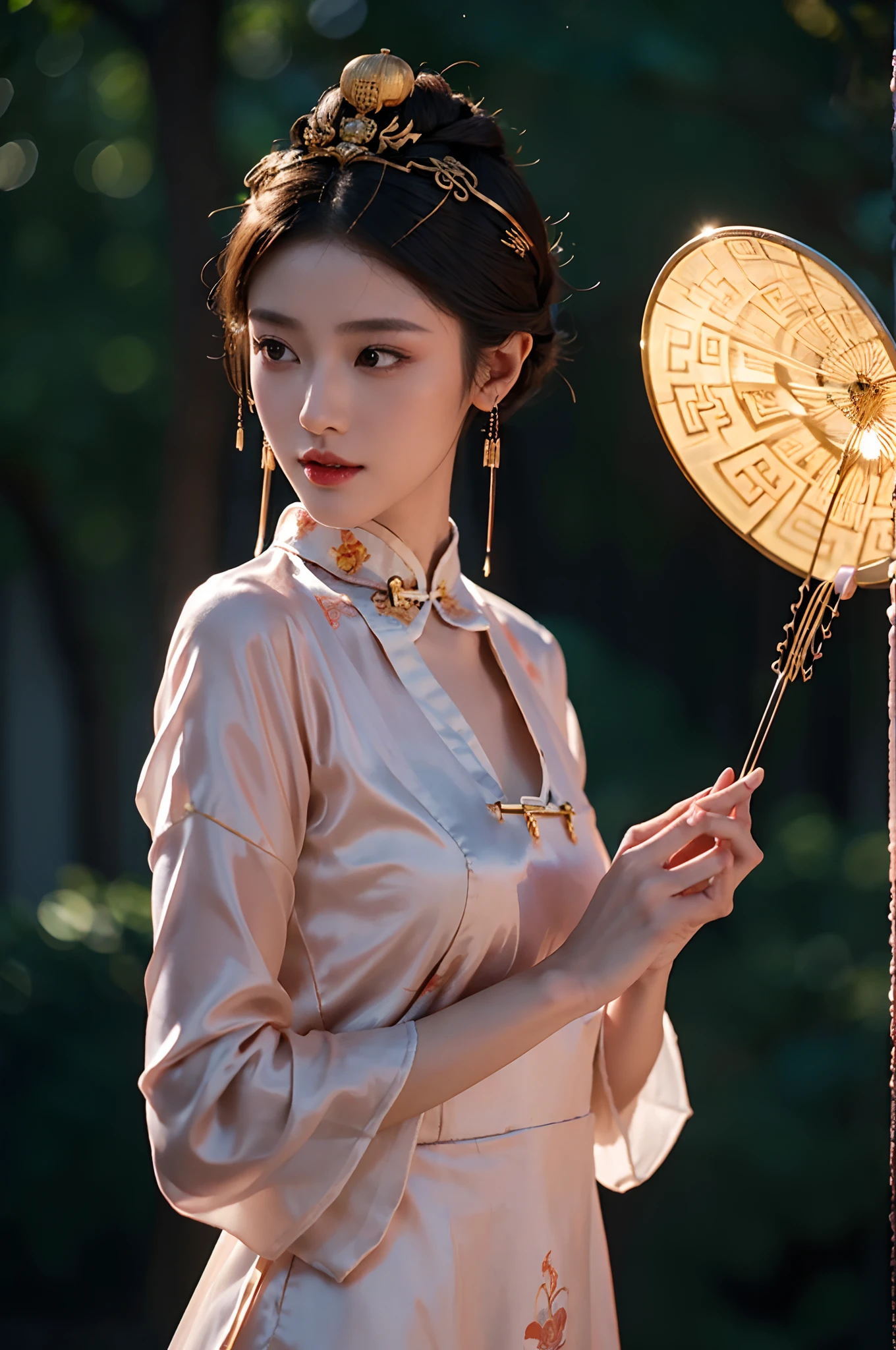 model shoot,Several lesbians,leering:1.4,Taoist,single hair bun,(An ancient Chinese hairpin on her head:1.5),Use mahogany hairpins,(Revealing a translucent cheongsam),(Urzang-6500-V1 version.3,PureFace_V1,Octane rendering),Elegant Pose,xxmix girl woman,Perfect composition golden ratio, Masterpiece, Best quality, 4K, Sharp focus. better hands, Perfect anatomy.