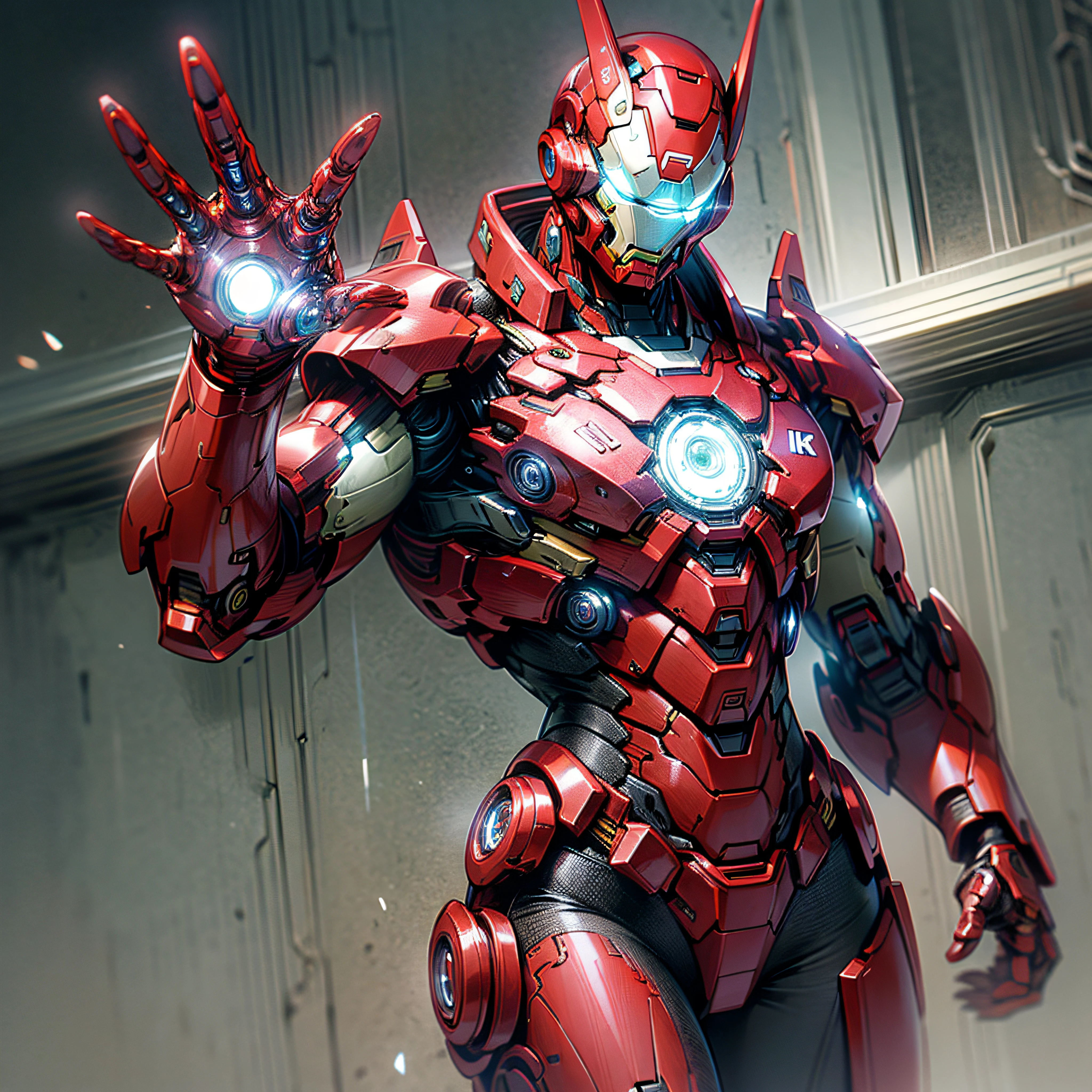 Iron Man DC Comics Cyber Punk Style (Masterpiece) (Best Quality) (Detailed) (8K) (HDR) (Wallpaper) (Cinematic Lighting) (Sharp Focus) (Intricate)
