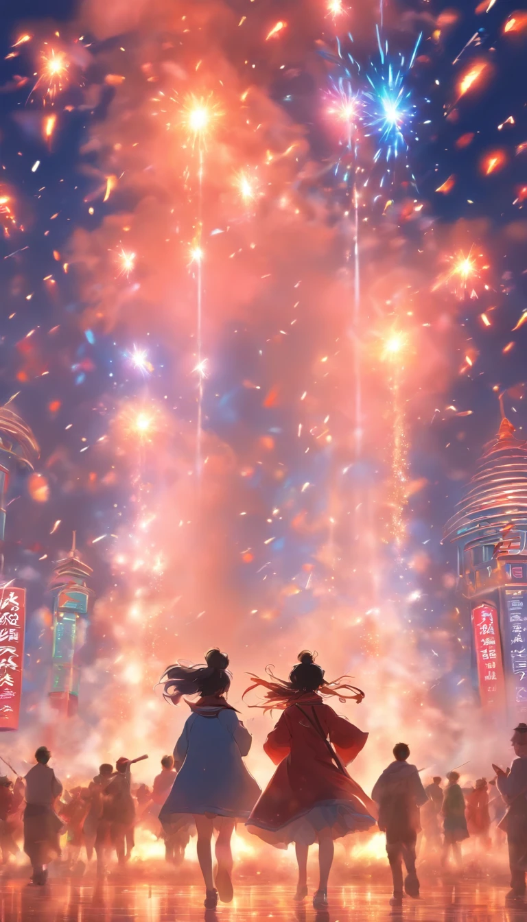 Great masterpiece,Ultra-realistic picture scenes,Love and blessings to the country,National history and culture,Joy and energy,Prosperity and solidarity,fire works,the People's Republic of China,????????? square, beijing,Celebrate National Day