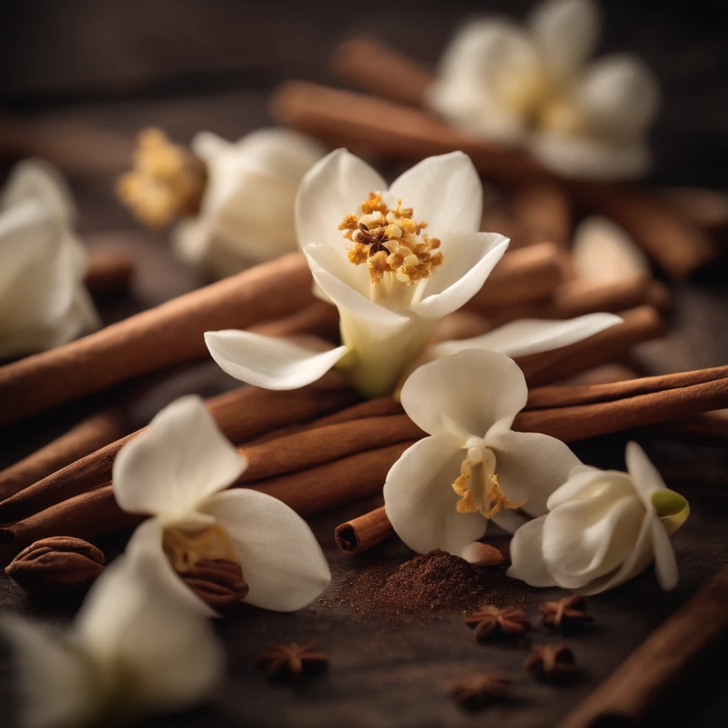 vanilla flower and cinnamon