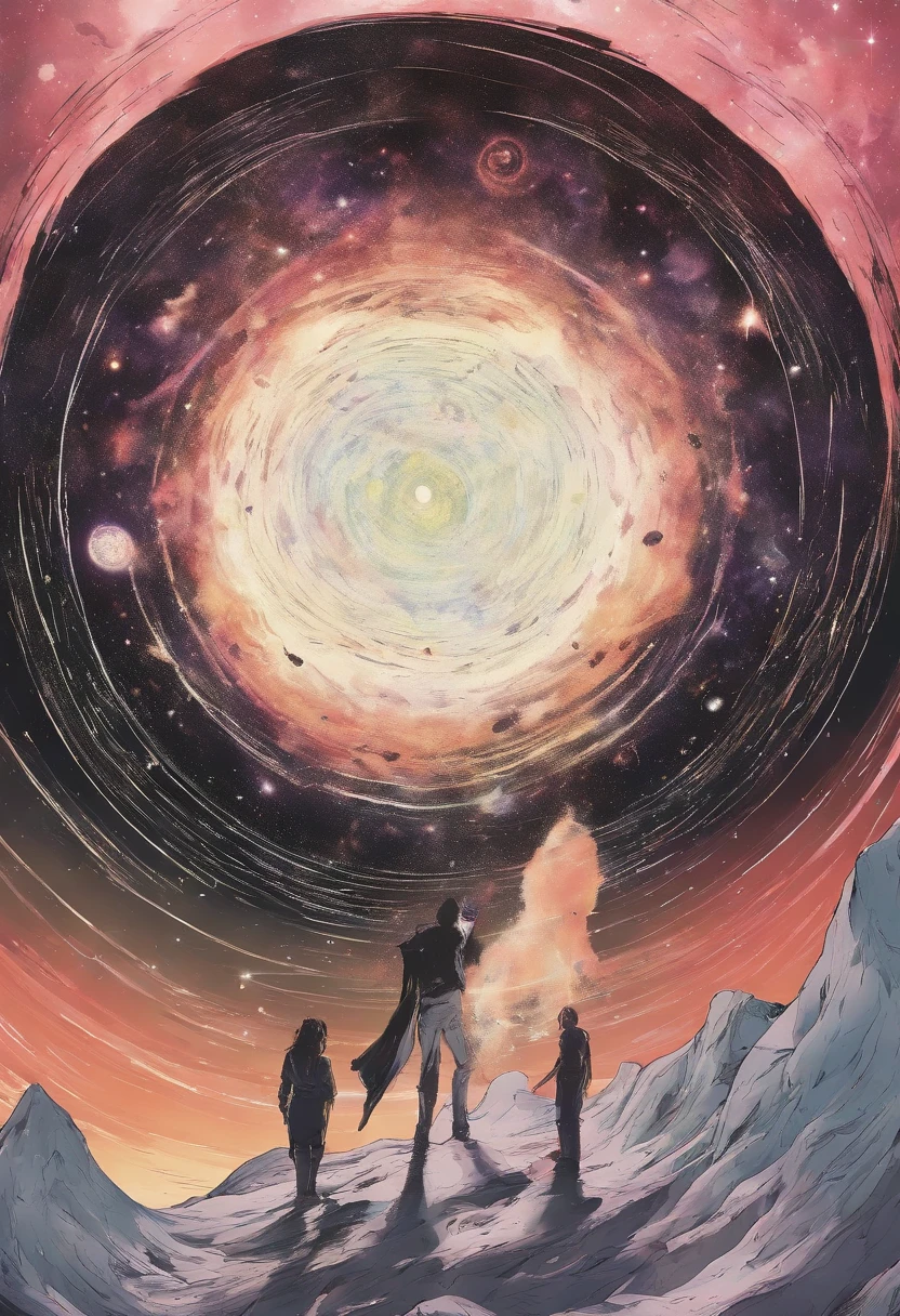Intergalactic base, in orbit around a supermassive black hole, Astro space black hole similar to the one from the movie Interstellar, HD 4k | , (Perfect artwork)