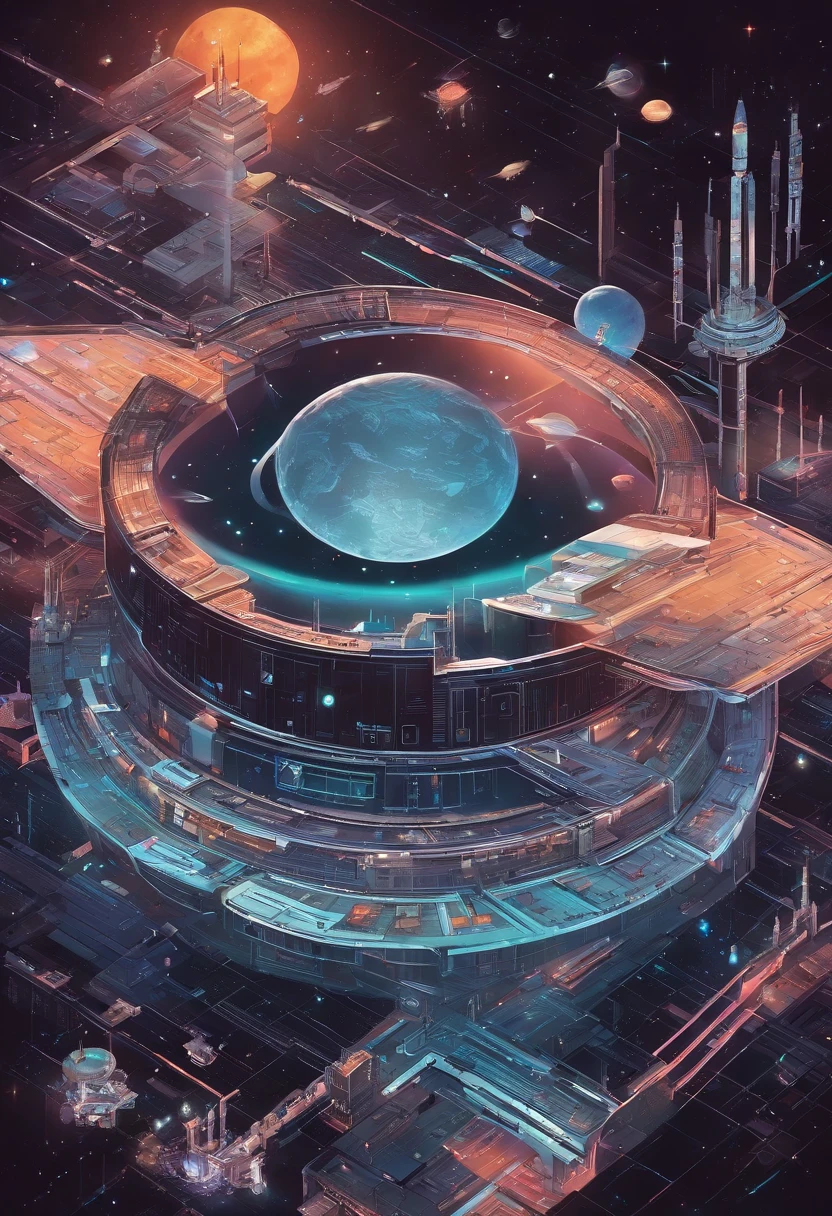Intergalactic base, in orbit around a supermassive black hole, Buraco negro espacial astro semelhante ao do filme Interestelar, HD 4k | | , (Perfect artwork)
