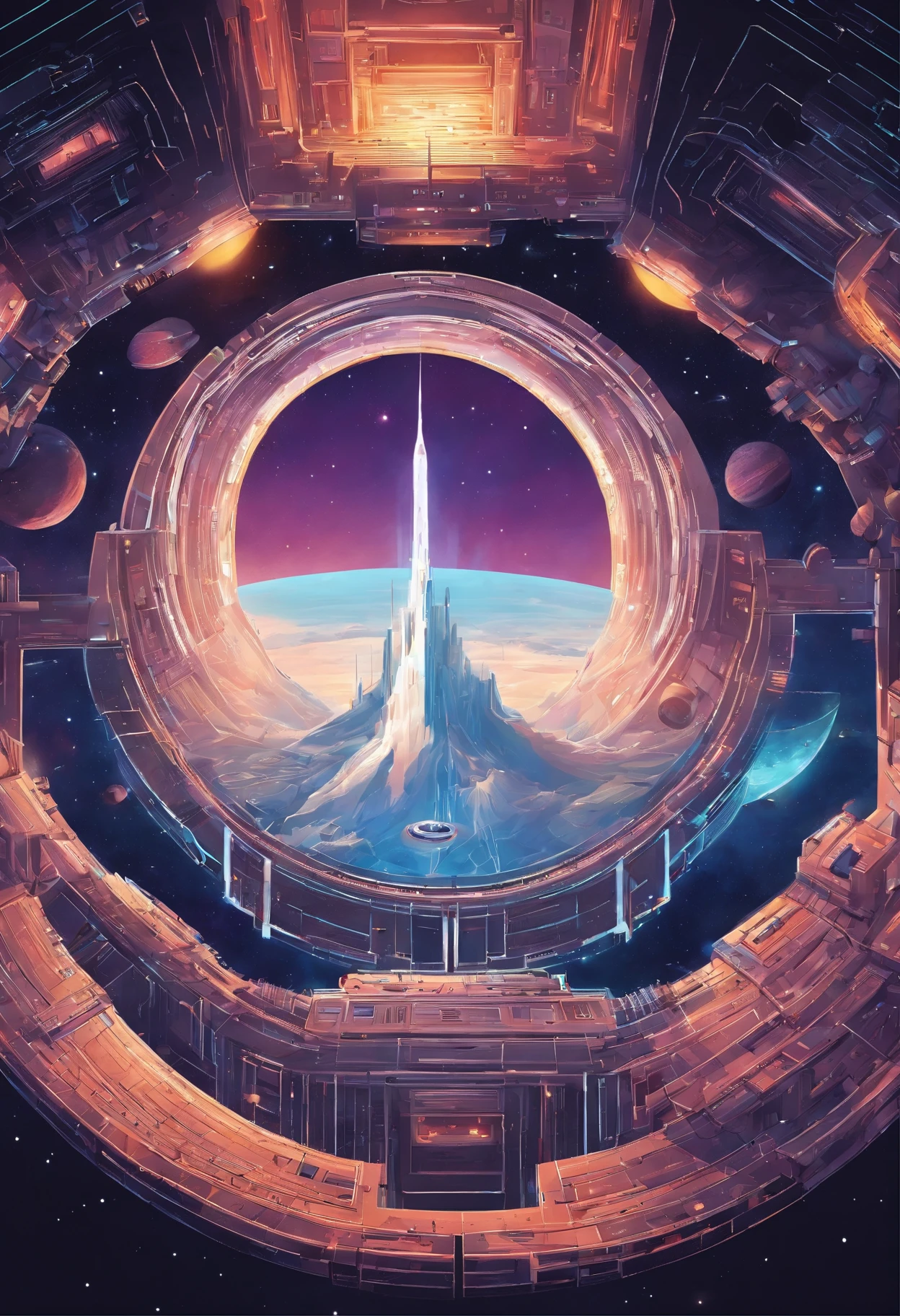 Intergalactic base, in orbit around a supermassive black hole, Buraco negro espacial astro semelhante ao do filme Interestelar, HD 4k | | , (Perfect artwork)