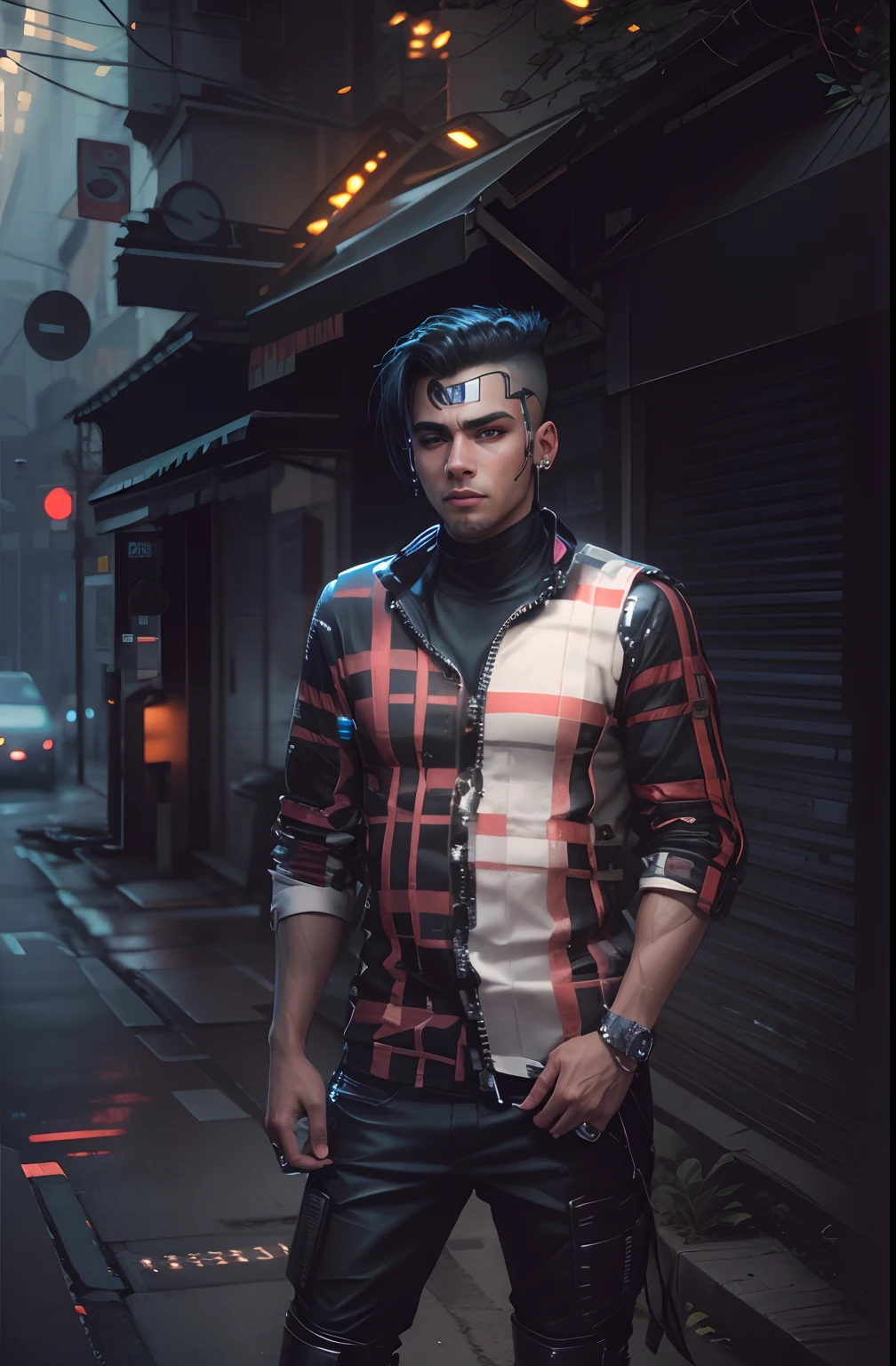 Change Background cyberpunk handsome boy. realistic face.8k. ultra realistic.