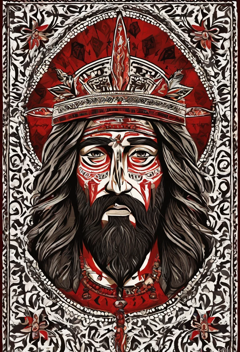 Jesus, ensanguentado na cruz