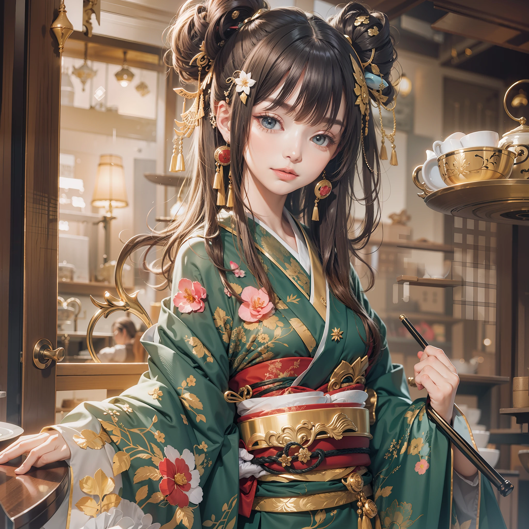 Right hand holding teacup