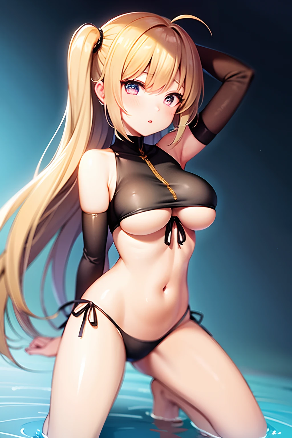 Anime Girl, Has tied her breasts