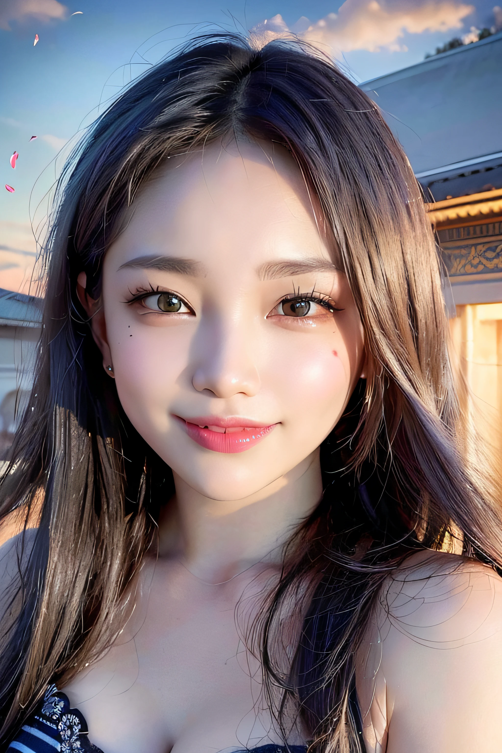 Trip (Only slim shoulder straps, Ultra-low-cut top)( Very close view ) Face view , clothes see-through (((Outdoor paradise))), ((Petals flying in the air )),Light smile,,camel-toe,(Crystal colorful lights),,Soft clouds,((|Cover with a scarf)), ((Cute clothes that are short and wide|no underwares|Slightly perspective ) ((greek architecture,Bohemian architecture,Hindu temples,Thai snacks,Thai style)) starrysky,Beautiful
((Masterpiece)),(realisticlying:1.2),best qualtiy,high high quality,absurderes,rich colourful,stunning art,best qualtiy, ultra - detailed,beautifuldetails, reflective hair,Good lighting, Ray traching, depth of fields,ultra - detailed,illustratio,astounding,finedetail,The is very detailed, ((ultra - detailed)), (Beautiful Meticulous Girl), Beautiful detail glow, Complicated details, A high resolution, Extremely refined and beautiful,beatiful detailed eyes, hdr, Round eyes, detailedfacialfeatures,(Round pupils:1.4) (illustratio),(美丽细致的眼睛)(Very very detailed face)), depth of fields,(alluring face)((ssmile:1.3)), Smiling lips, (looking at viewert:1.1) closeup cleavage, wide wide shot, Side Body, photore, lewd poses , Moody light, Sistine Phil Beldev, Smile,(((Masterpiece,Best quality,A high resolution)))),Extremely detailed 8K,Beautiful girl with busty body,(hyper HD,ultra - detailed,High detail,high realistic,Ultra-realistic,Photo realism),(1girll:1.5),(realistic dark hair),Short curly hair,Bob cuts hair,(Dynamic posture),Face the camera,A shallow smile,Open lips,Light blue eyes,Average chest,
(Beautiful and detailed face,Beautiful and delicate eyes),Sunlight),(Beautiful buttocks 0.5),Color backlight
split, Cover your chest with only your hands,hips bare,earring,Pink sexy yarn,((Striped underwear、Black openwork underwear、Transparent embroidered tulle underwear set,Gold bracelets,Pink lace gloves))Lace pantyhose、Lace gloves、Wedding headscarf、pearls necklace,(toppless)(Very small panties),Moles under eyes, ((Gray-blue hair)),Crystal glowing necklace
