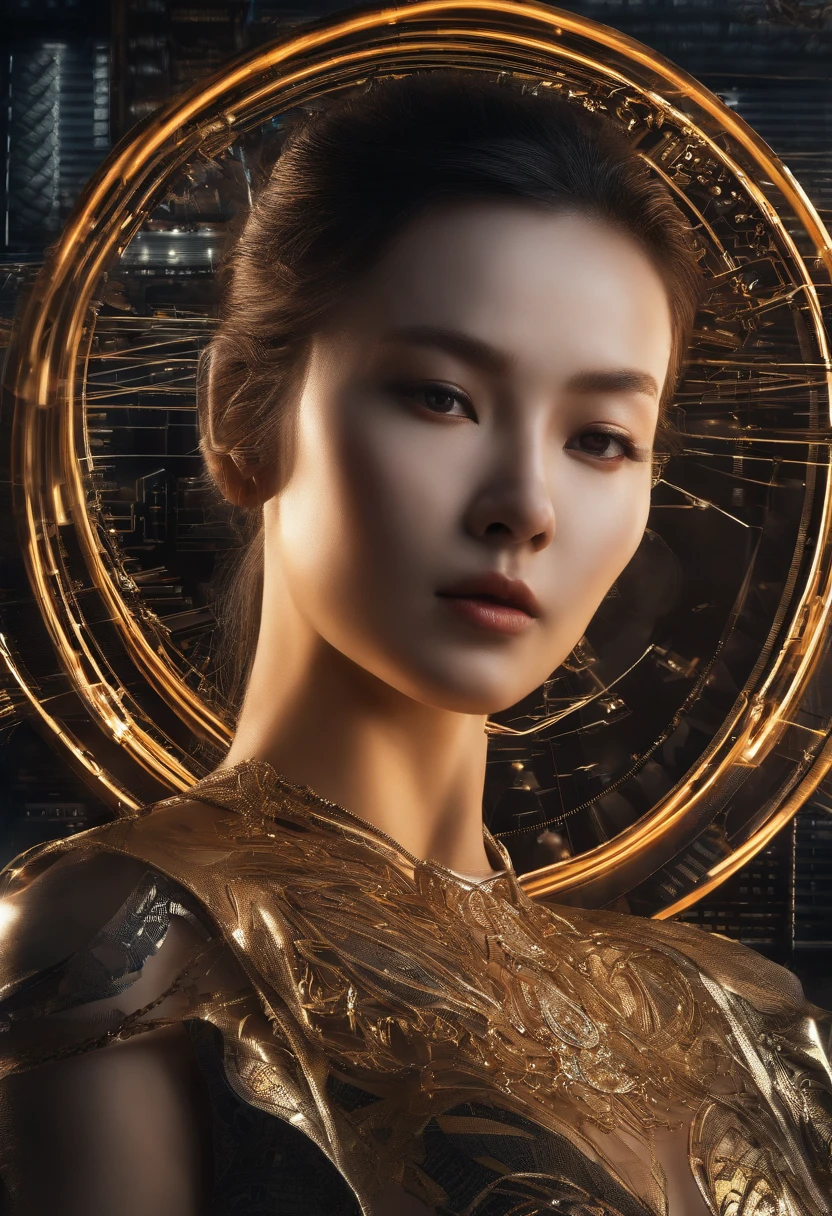 Yamakawa,rios,Sun,circuit,snowflower,Computer code,machine arm,cyber punk perssonage,Epic composition,shadowing,Physics and Mathematics Formulas