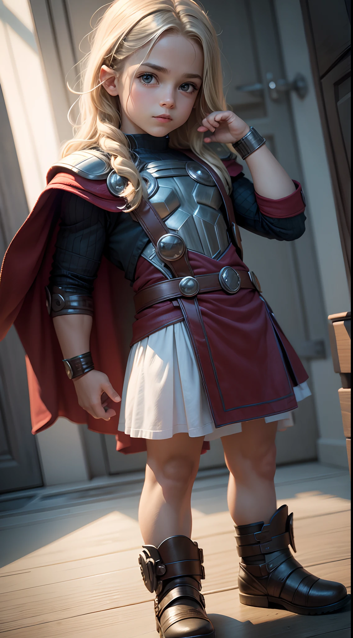 Mini, Thor com seu martelo, marvel, fofo, humano, menino