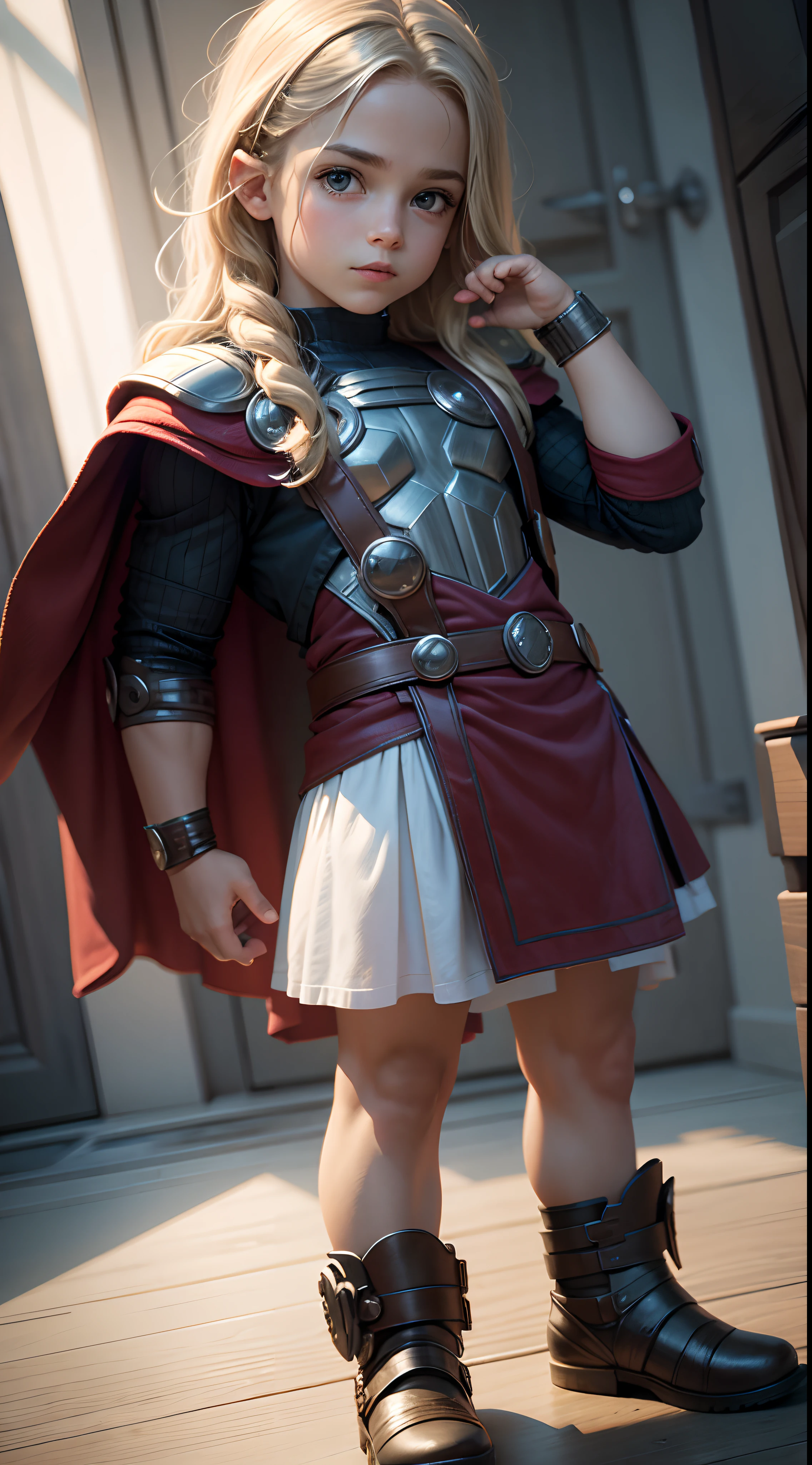 Mini, Thor com seu martelo, marvel, fofo, humano, menino