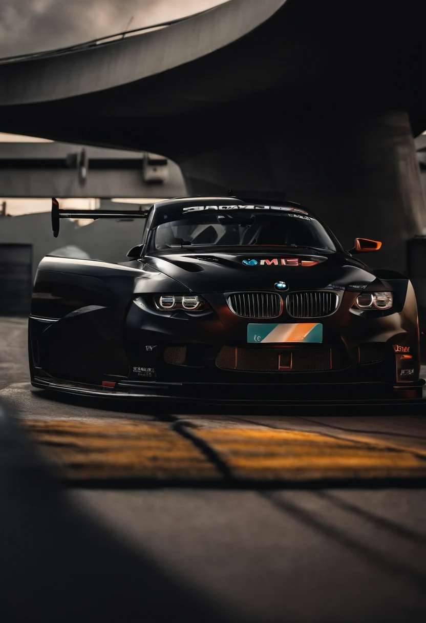 imagem de um bmw gt3 preto com o logatipo disasteronwheels