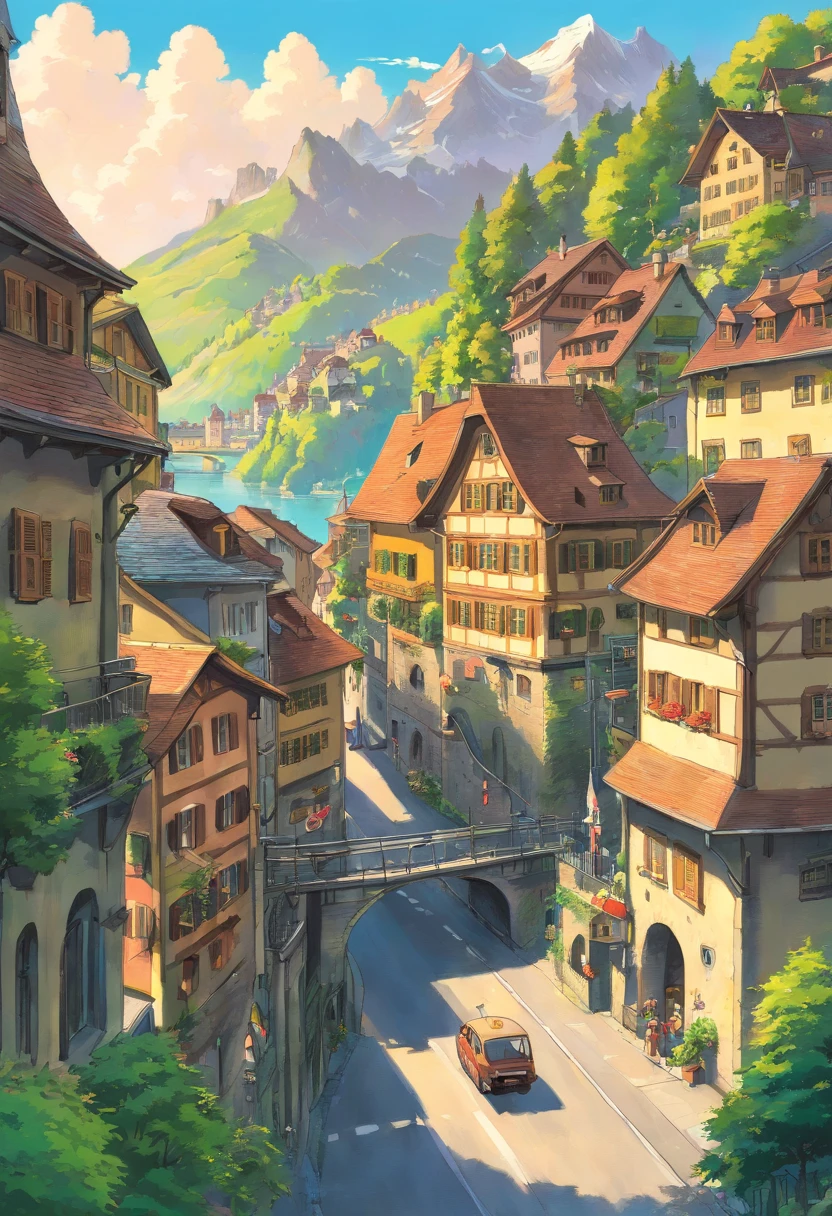 Switzerland,Bern,A city scape,