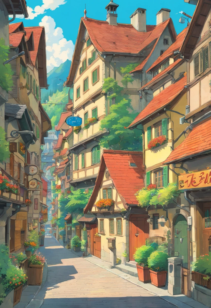 Switzerland,Bern,street,guild