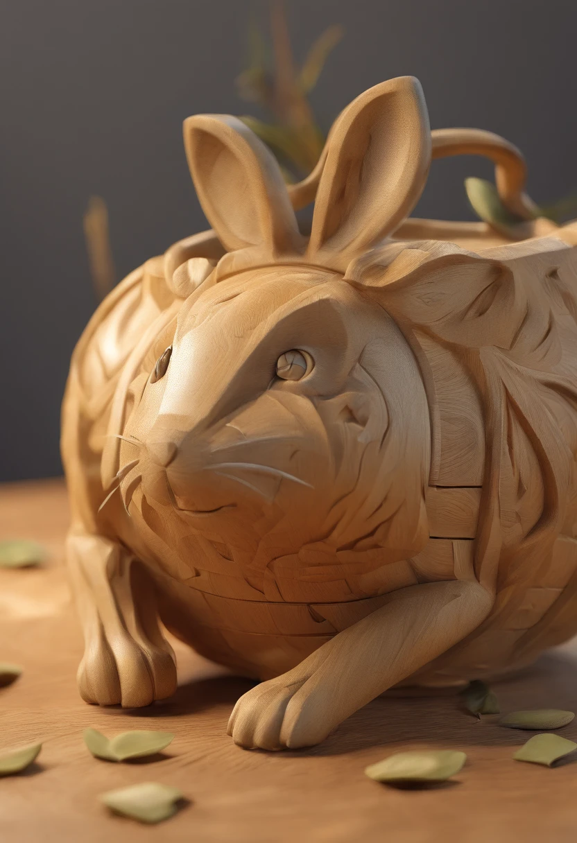 Olive pit carving,round form,Stunning carving,A masterpiece,Works of masters,Rats count money