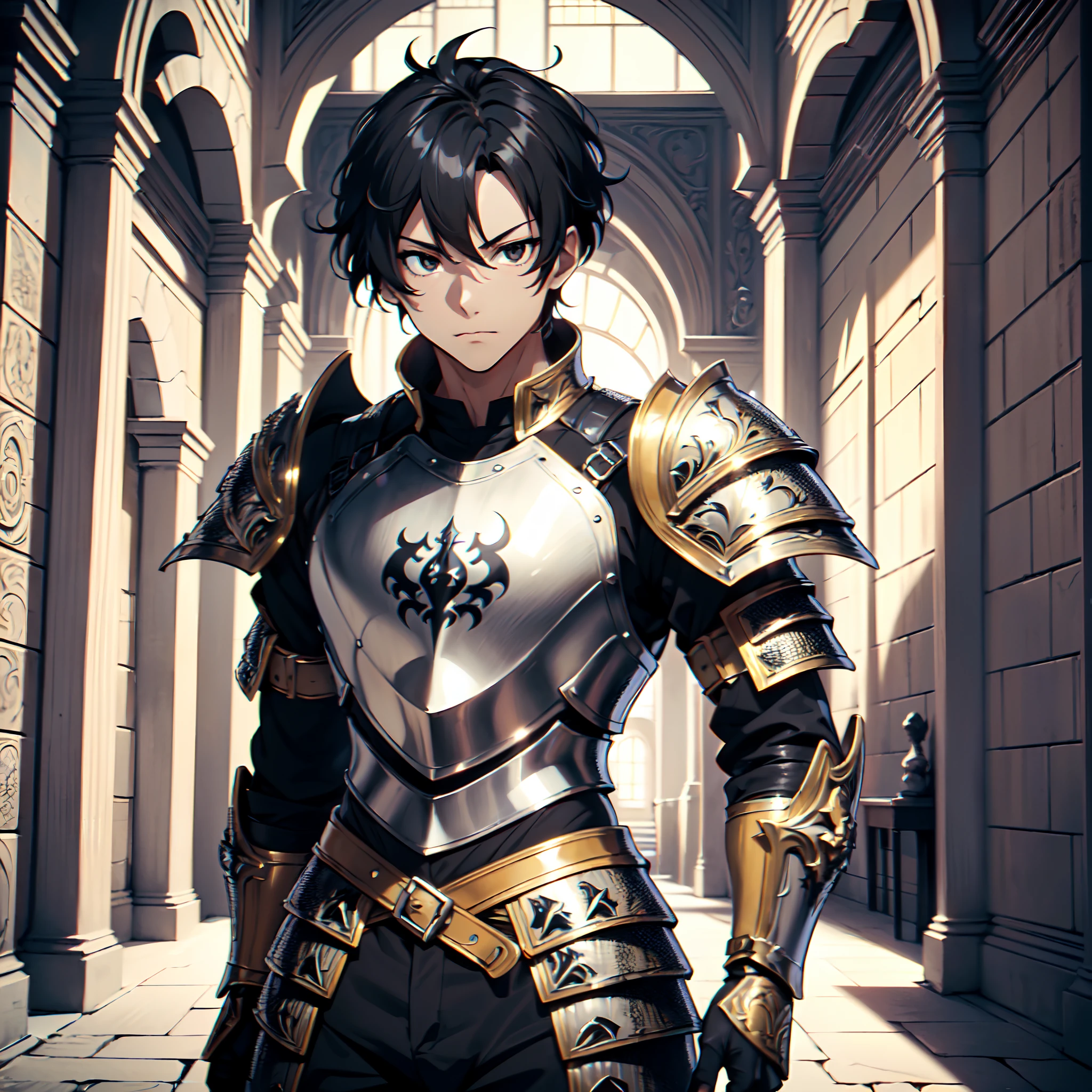 128K Ultra High Definition,
128K Ultra High Quality,
128K Ultra High Resolution,
Best Definition,
Best Quality,
Best Resolution,
Perfectly Detailed,
Perfectly Designed,
Extremely Detailed,
Extremely Designed,
Hyper Detailed,
Hyper Definition,
Hyper Quality,
Hyper Resolution,
Masterpiece,
(((Anime))),
Body Shot,
(((Boy))),
Handsome,
Muscular Body,
(((Black Short Hair))),
(((Black Eyes))),
(((Hyper Detailed & Perfectly Designed Armor Plates))),
(((Hyper Detailed & Perfectly Designed Engraving Baron Armor))),
(((Inside Of Medieval Royal Palace Background Scenery))),