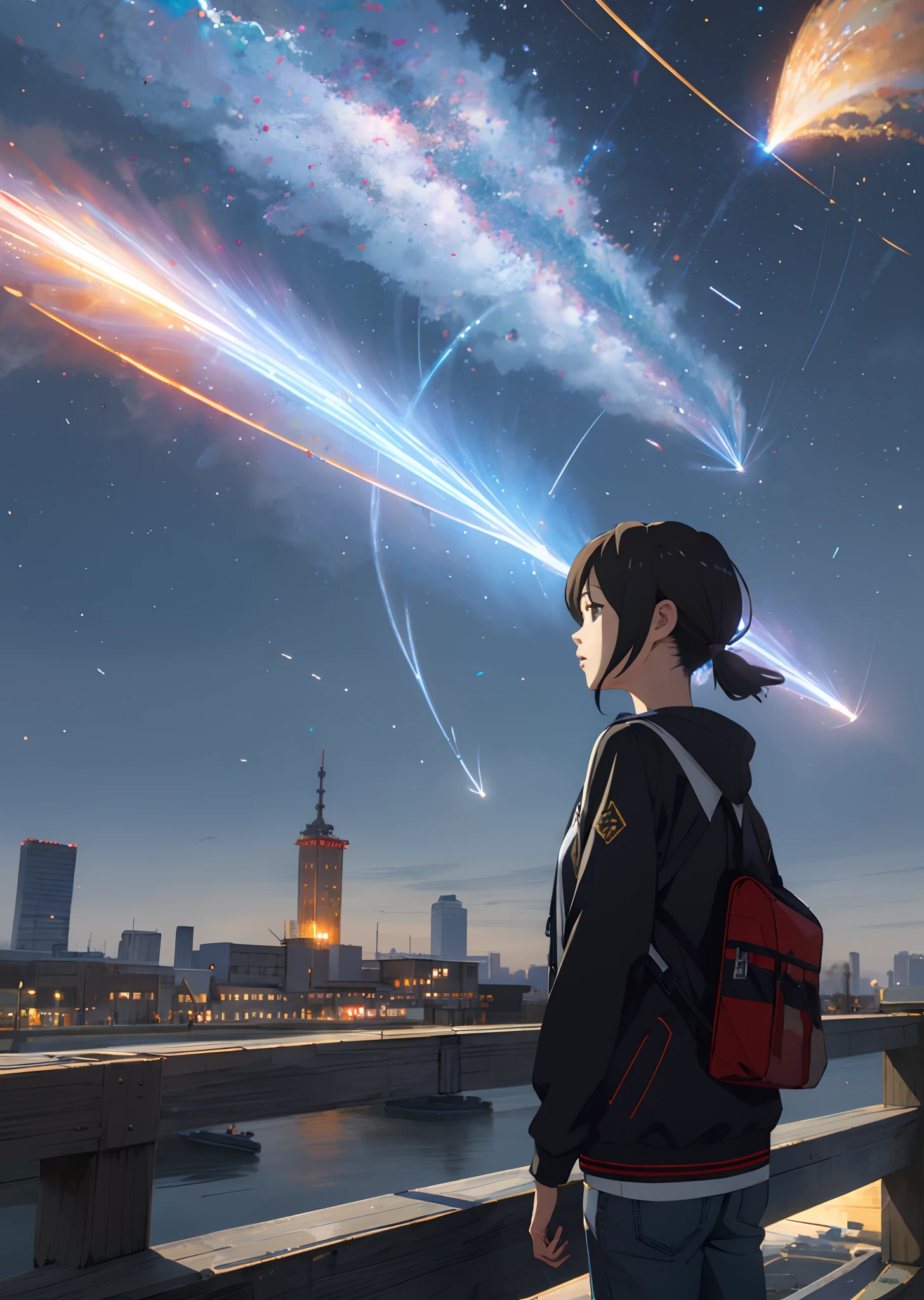 Make a wish on the first day of the meteor shower in October,Shinkai sincerely,20yr old,年轻,adolable,Suzhou girl,college,Turn Back